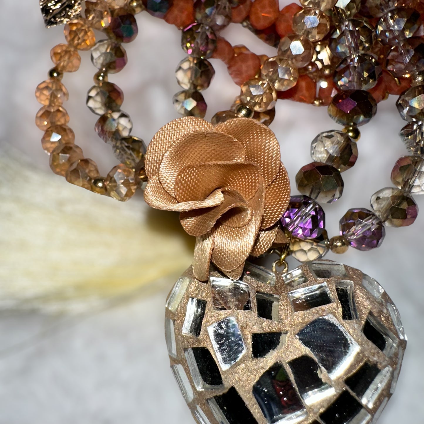 Semanario corazon vitral bracelet
