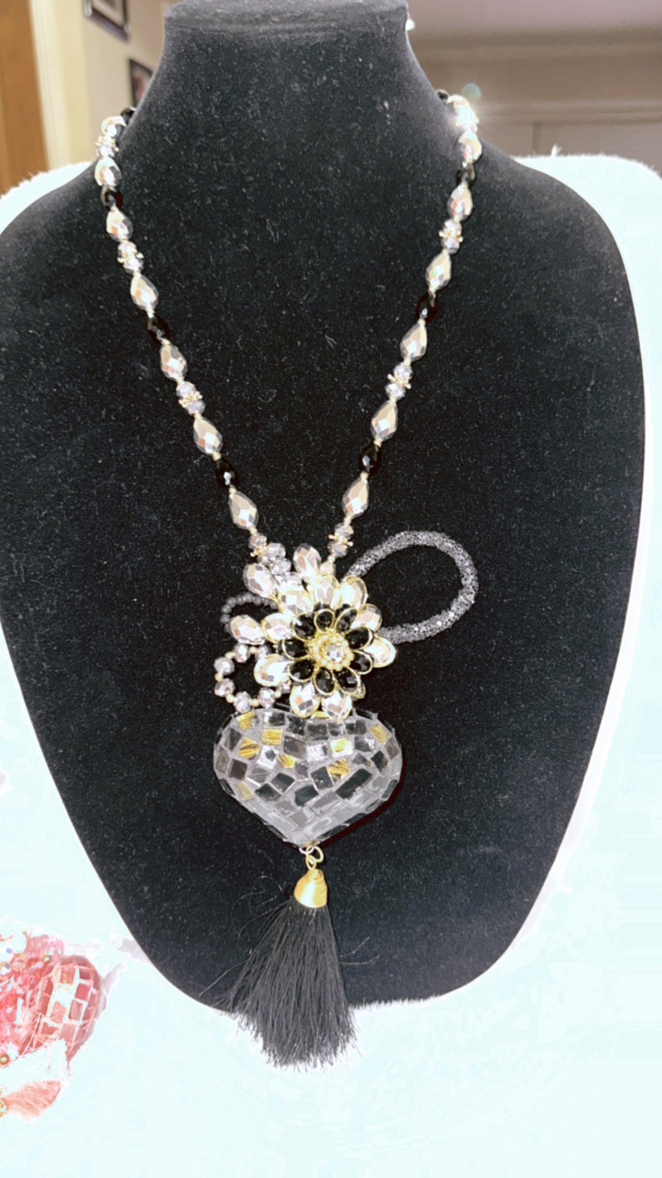 Corazon vitral necklace