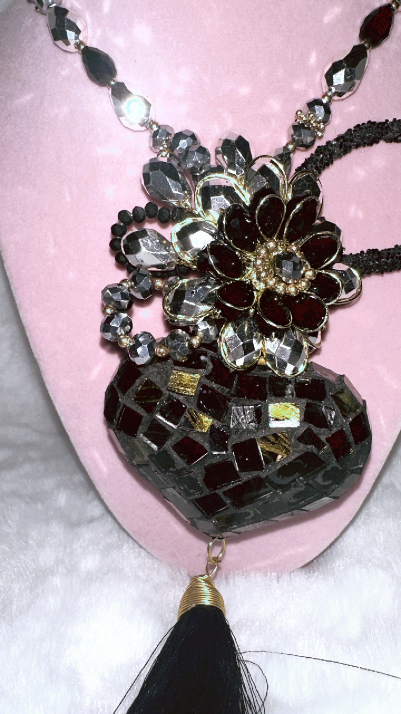 Corazon vitral necklace