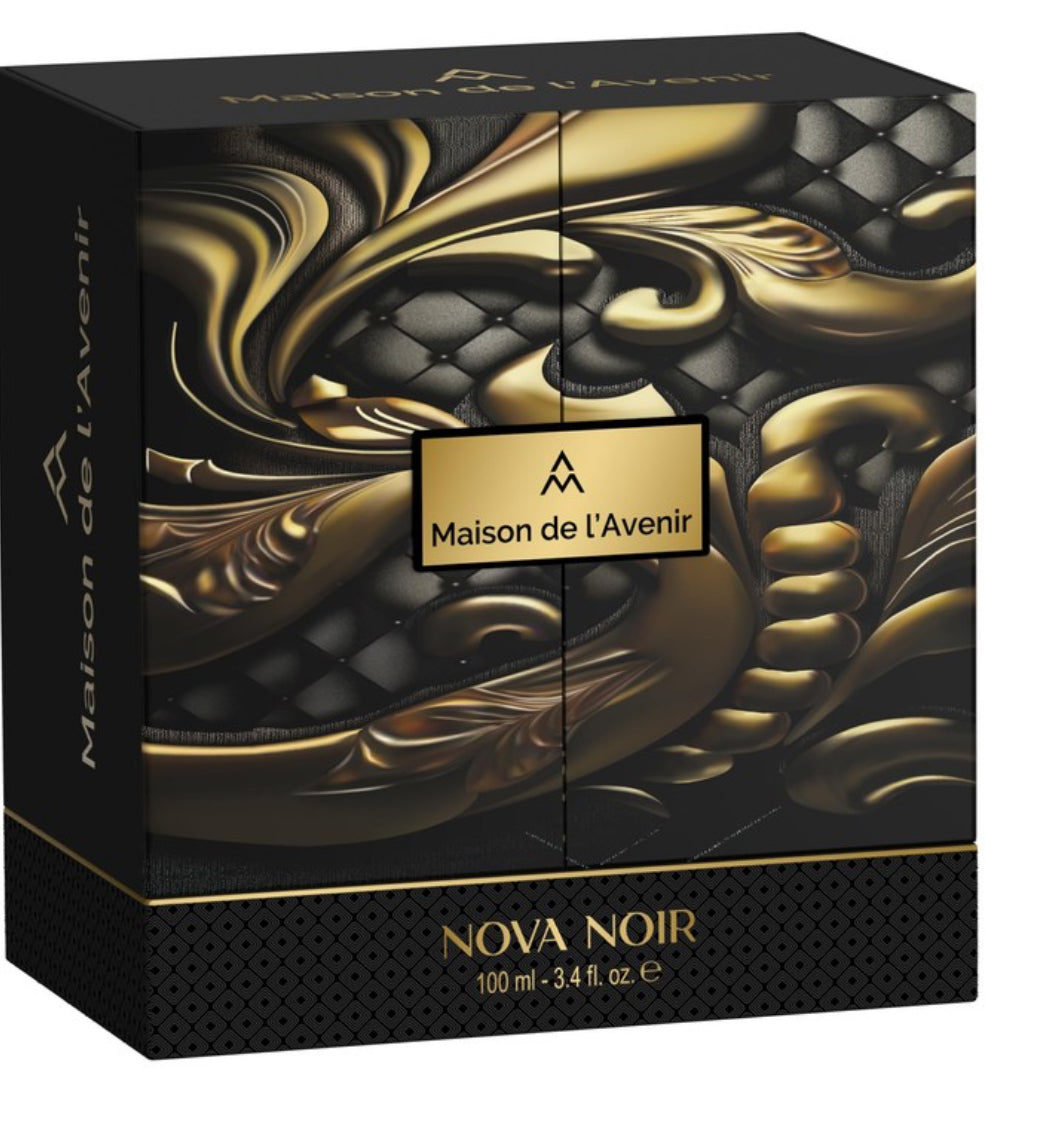 Maison de l'Avenir Nova Noir Eau de Parfum Spray for Unisex, 3.4 Fl Oz (100 ml)