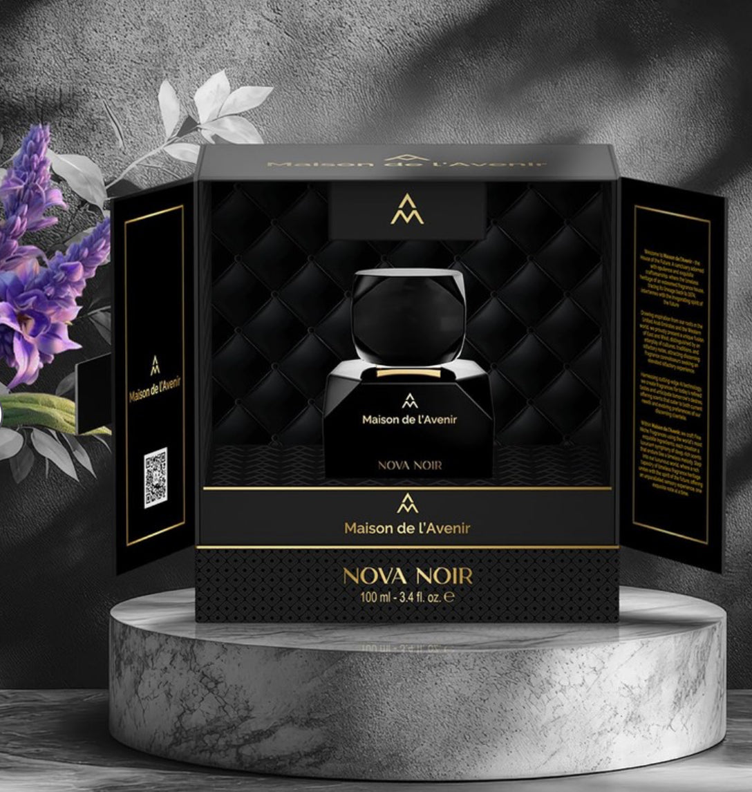 Maison de l'Avenir Nova Noir Eau de Parfum Spray for Unisex, 3.4 Fl Oz (100 ml)