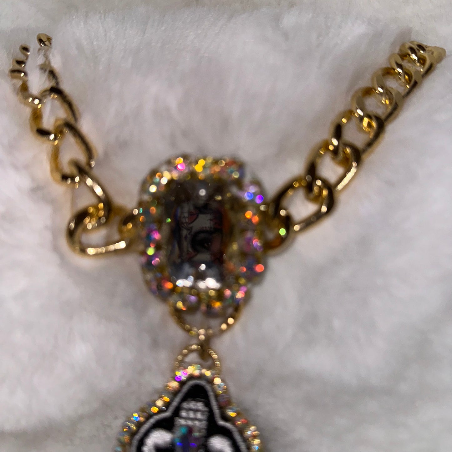 Embroidery Cross Necklace Set