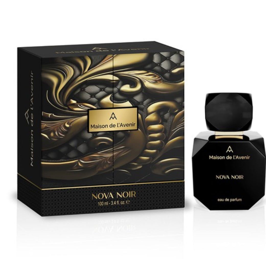 Maison de l'Avenir Nova Noir Eau de Parfum Spray for Unisex, 3.4 Fl Oz (100 ml)