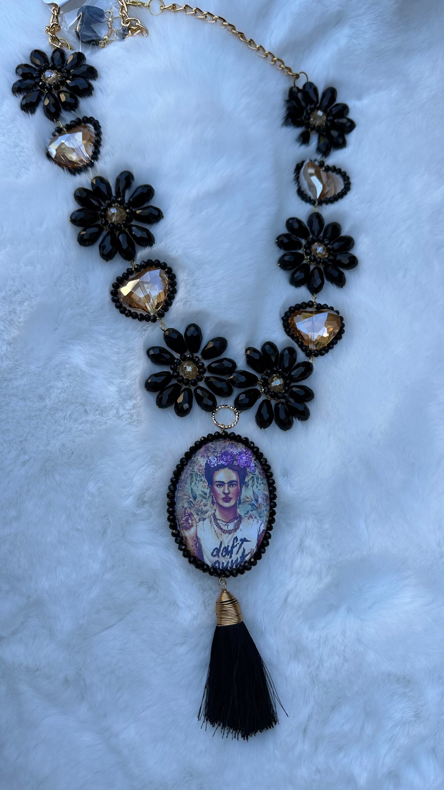 Frida Black/Gold Necklace Set