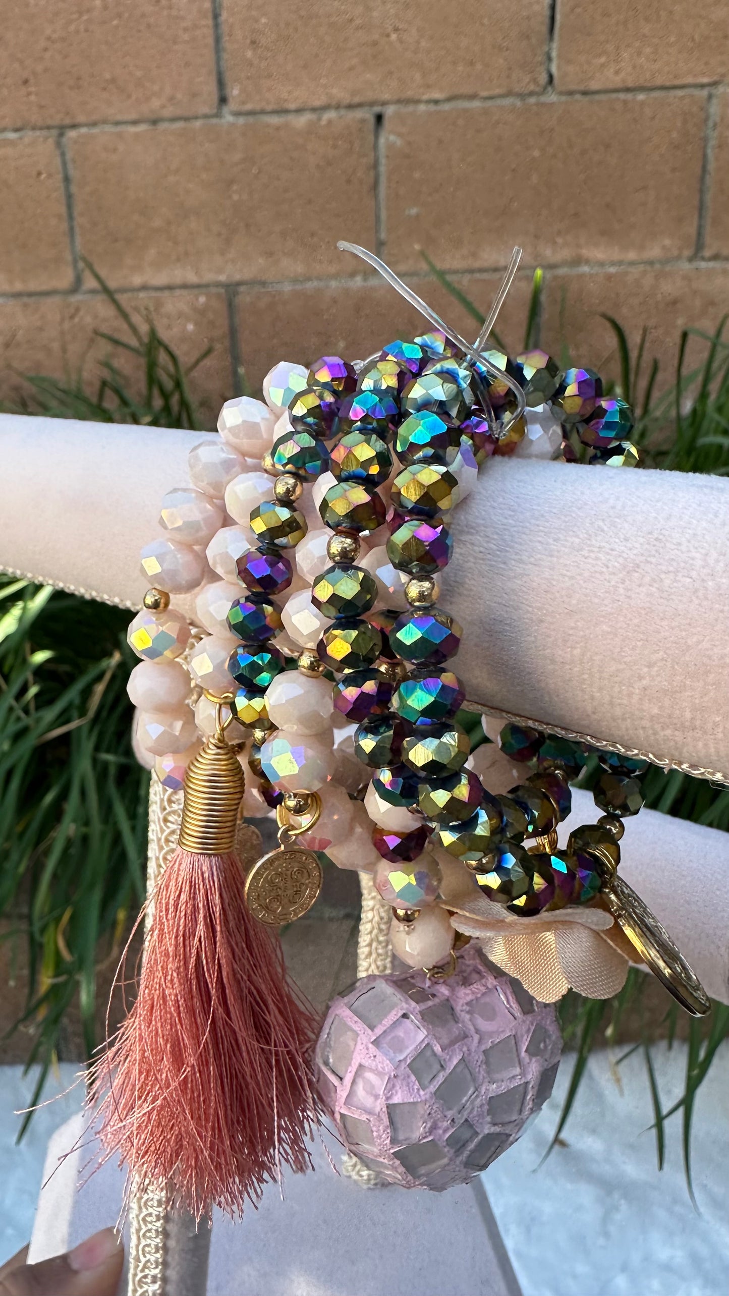 Corazon Vitral Semanario Bracelet Set