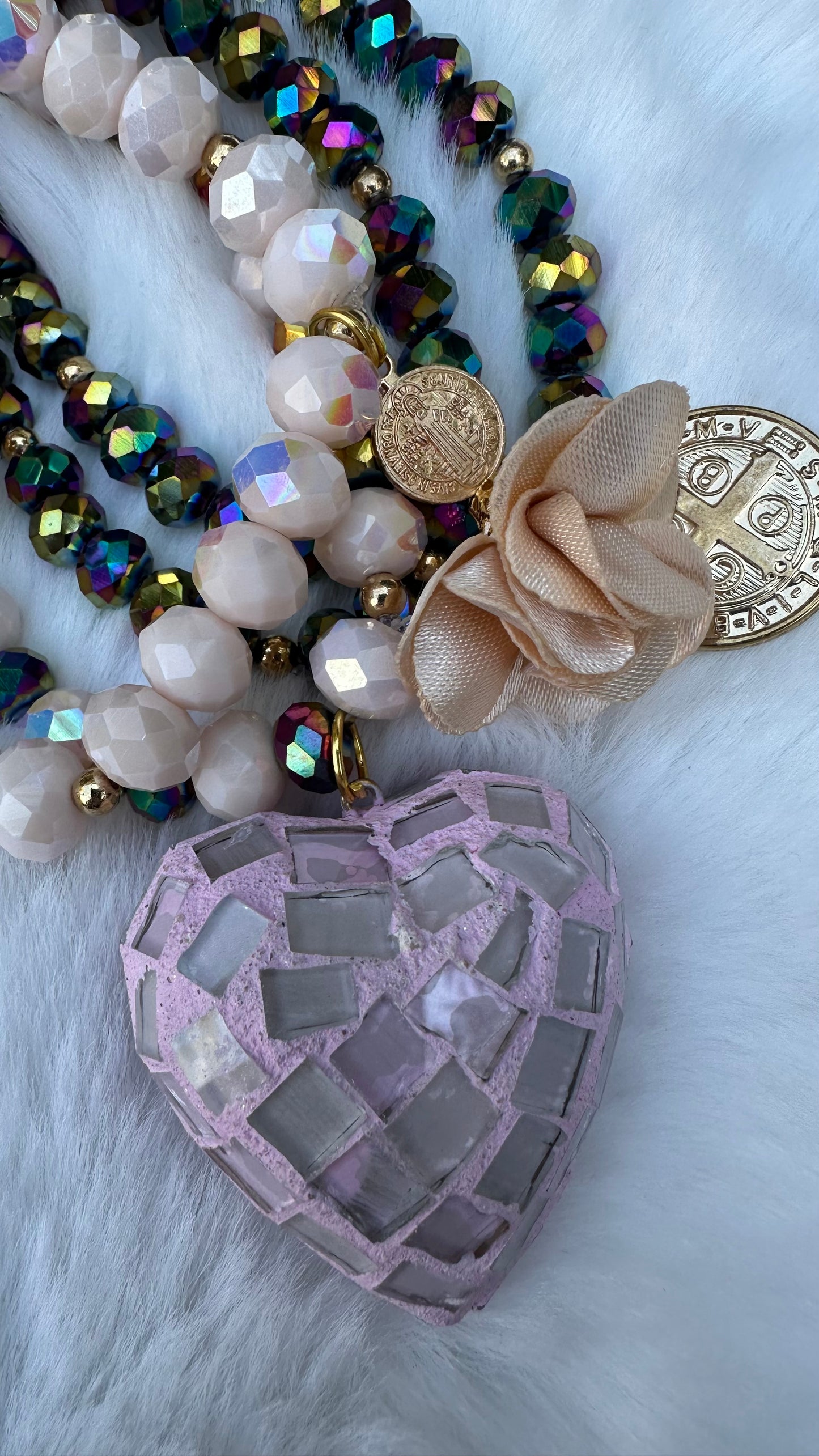 Corazon Vitral Semanario Bracelet Set