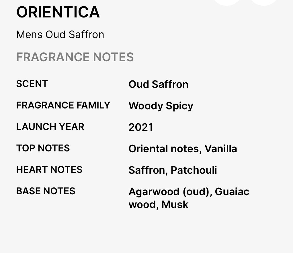 ORIENTICA
Men's Oud Saffron Gift Set Fragrances