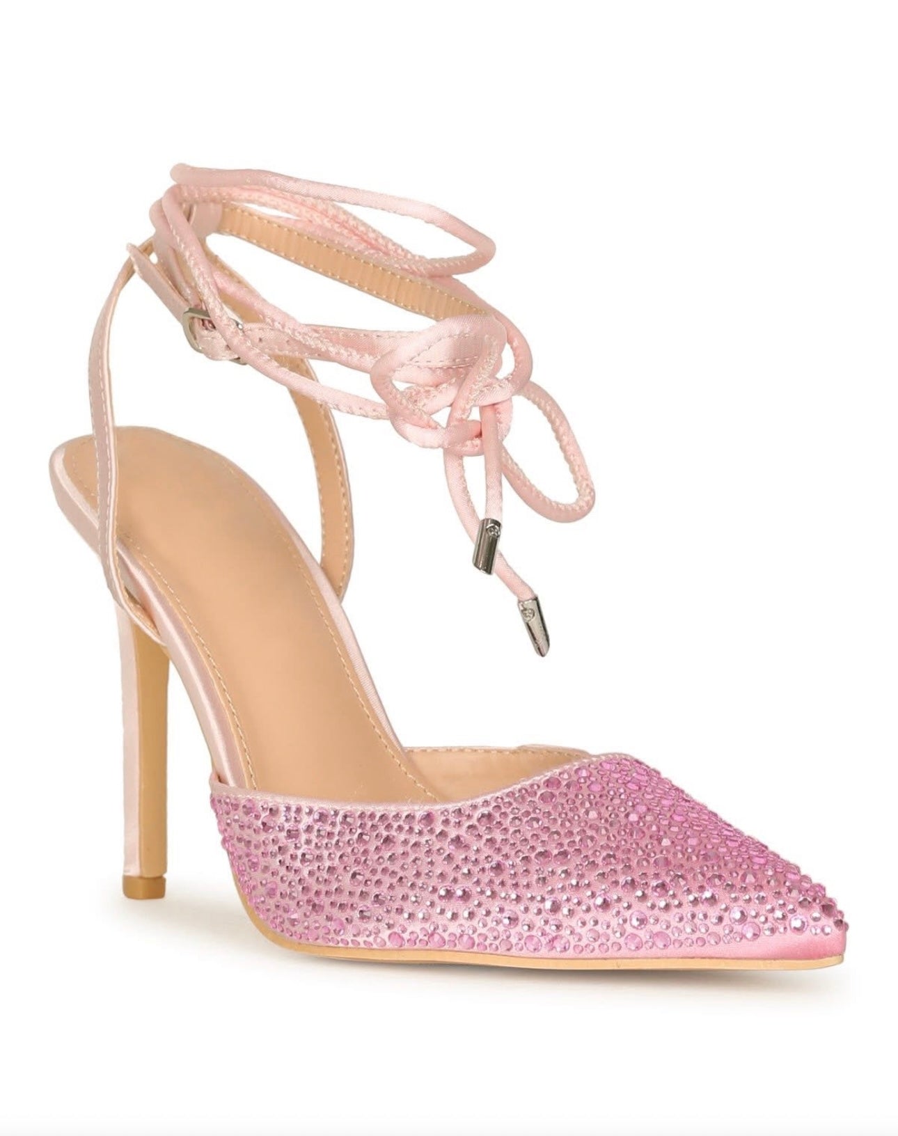 Pink Rhinestone Heels