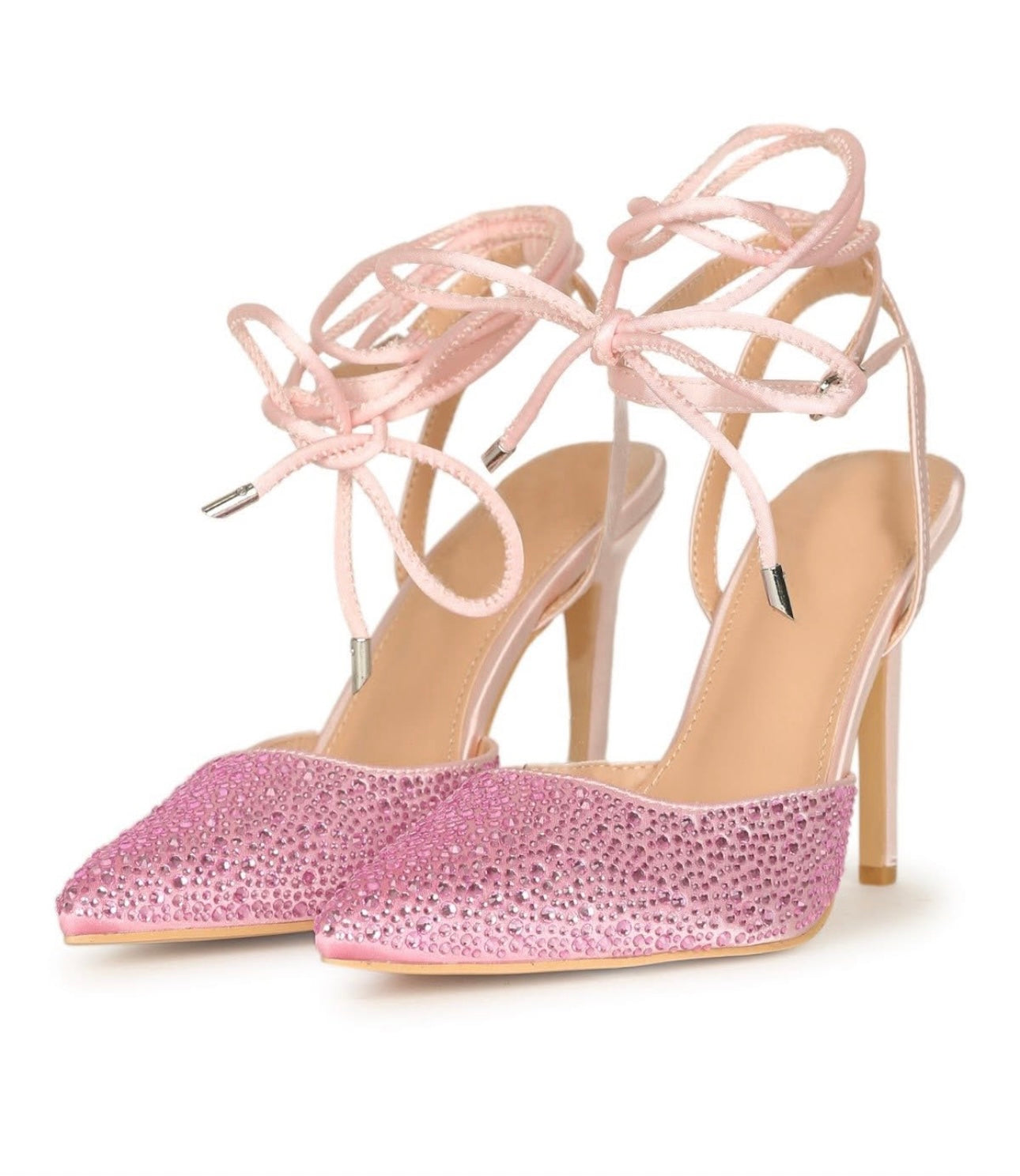 Pink Rhinestone Heels