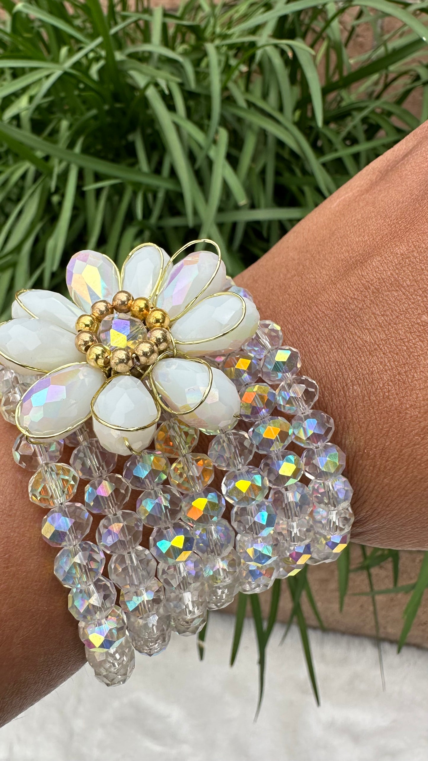 White Flower Bracelet