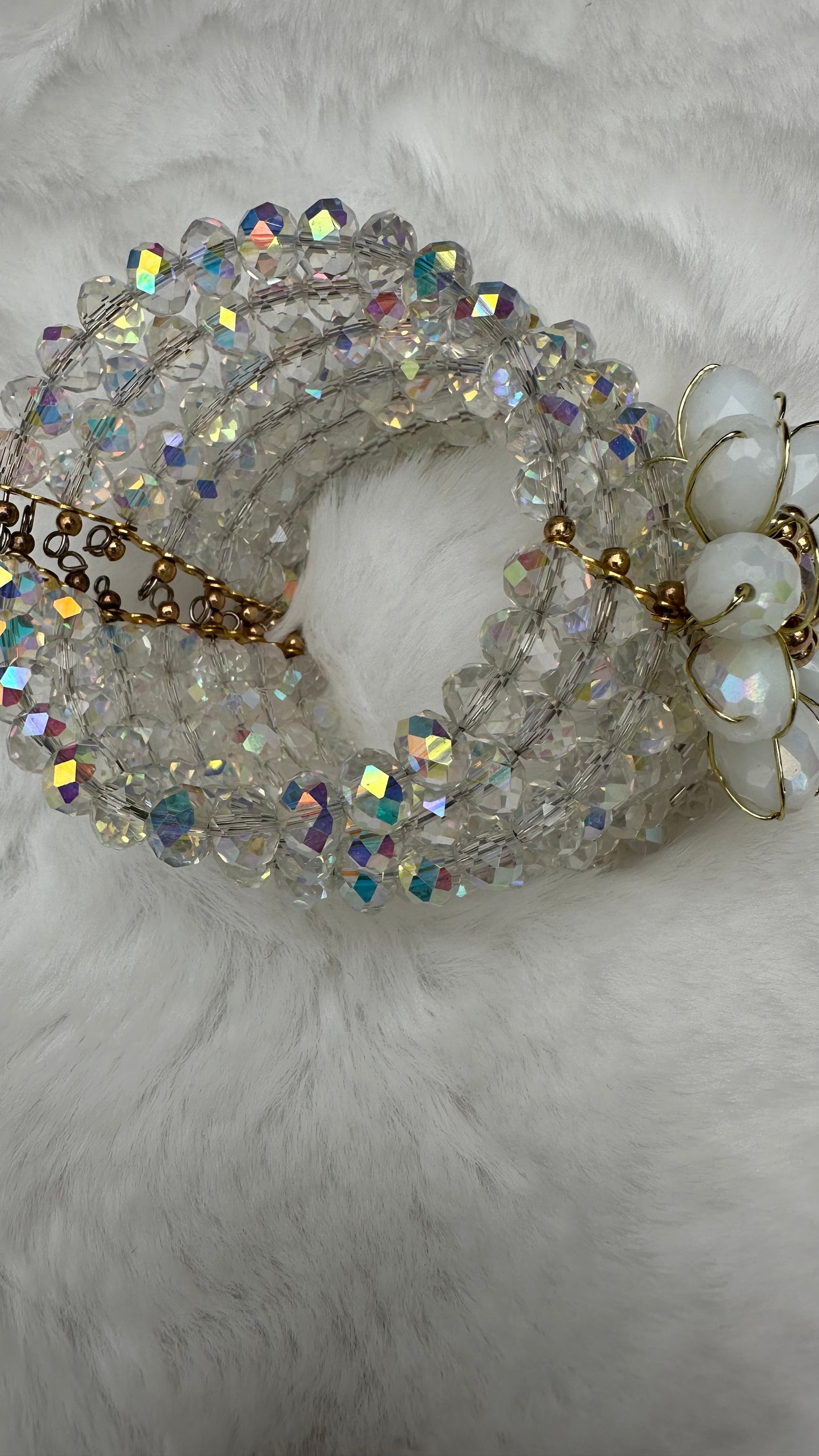 White Flower Bracelet
