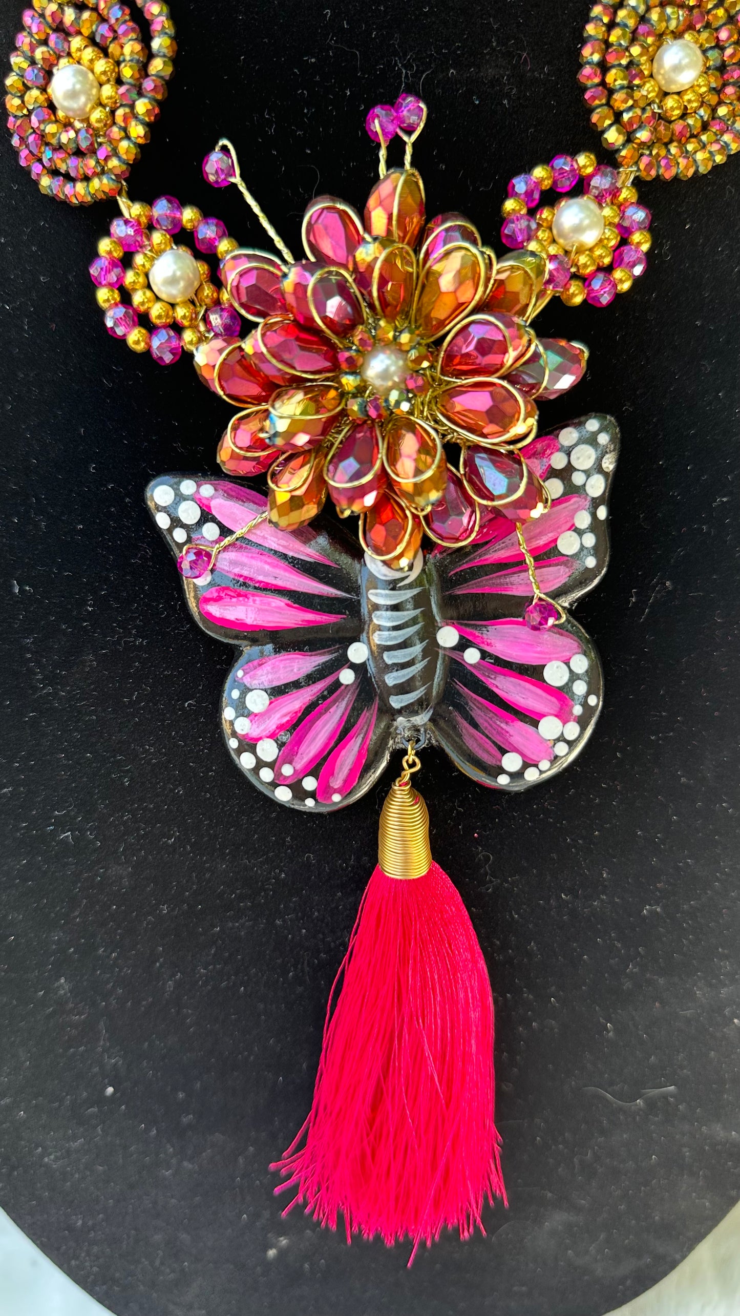 PINK BUTTERFLY NECKLACE