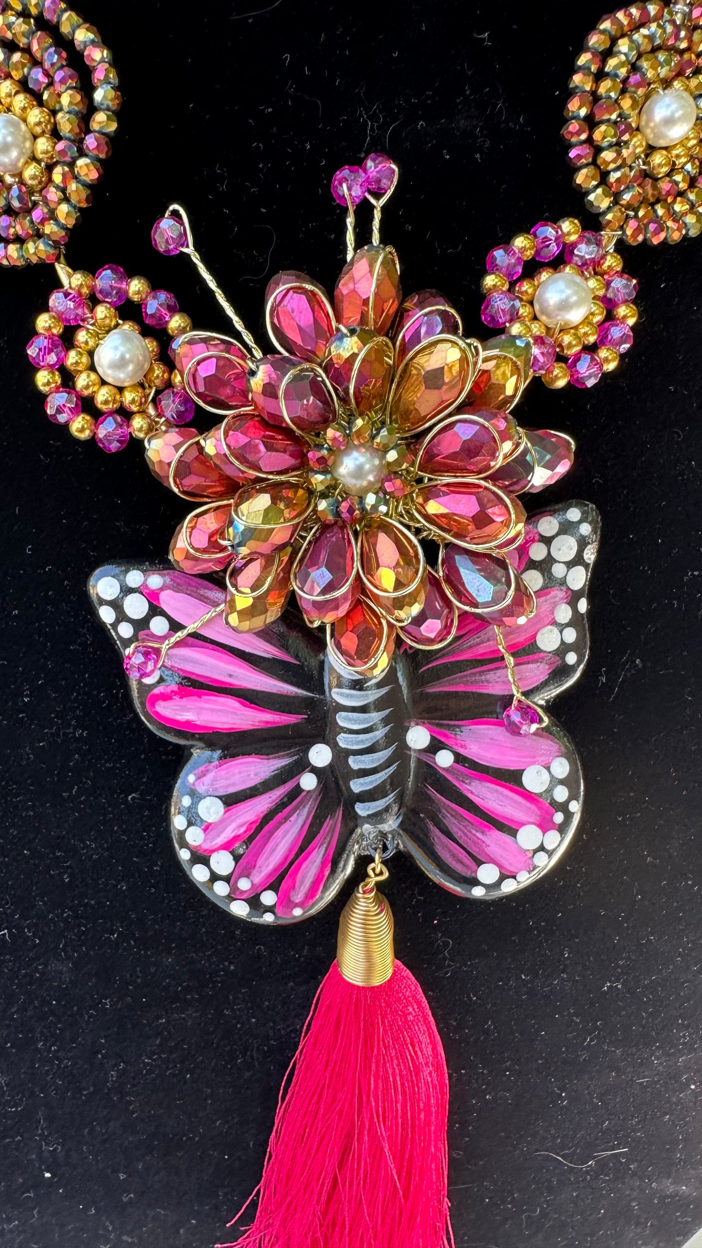 PINK BUTTERFLY NECKLACE