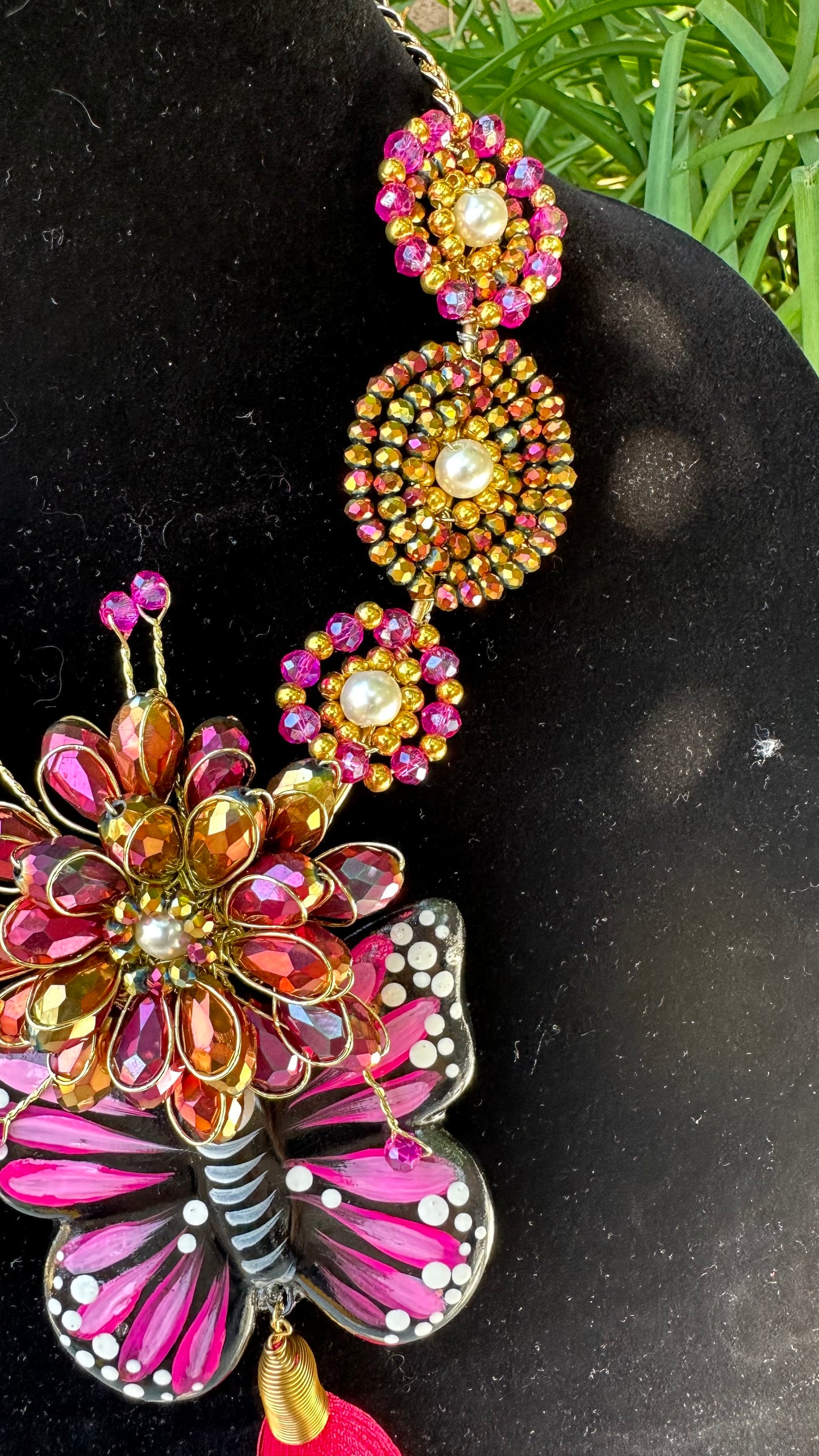 PINK BUTTERFLY NECKLACE