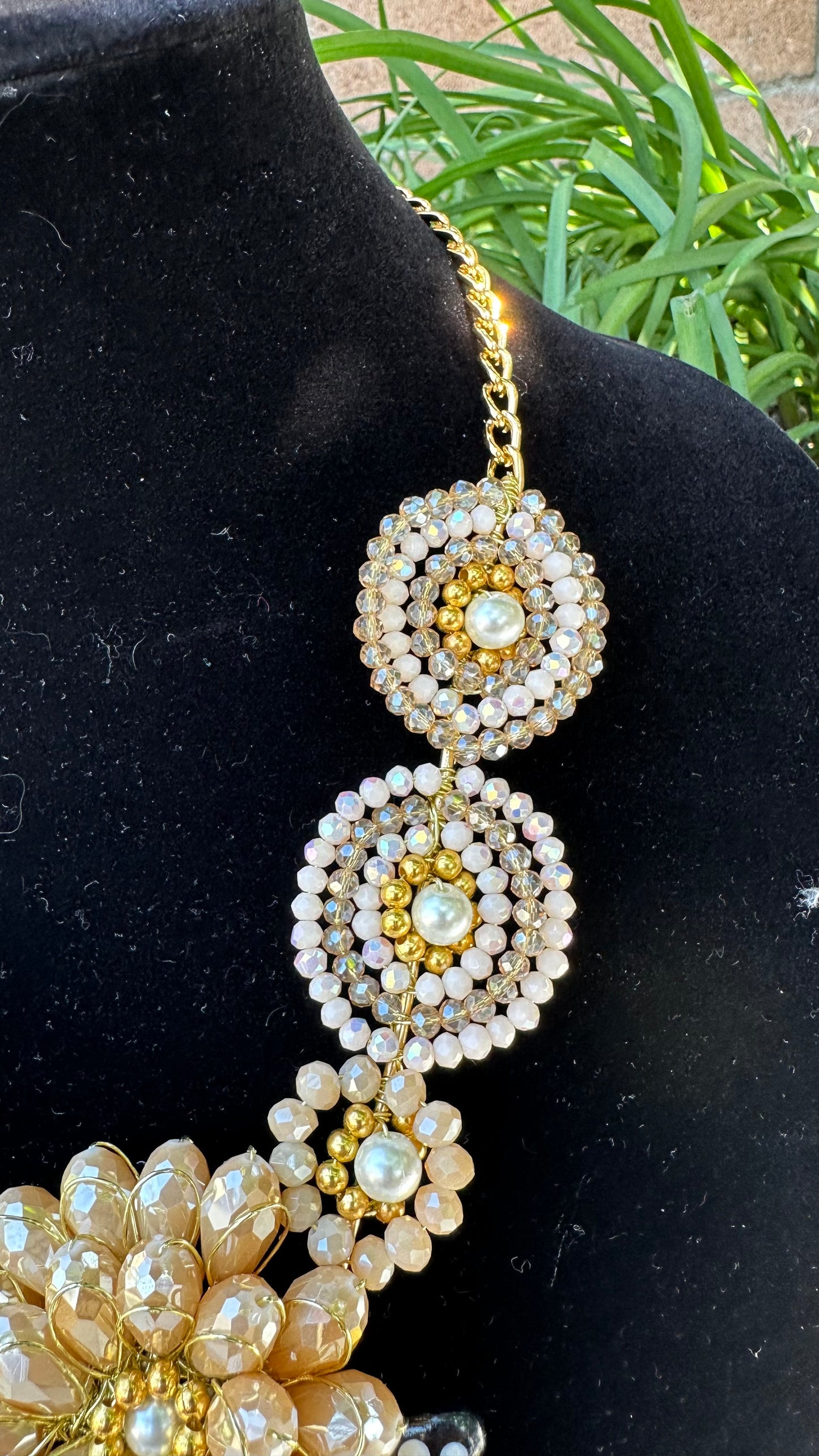 ORANGE/GOLD BUTTERFLY NECKLACE
