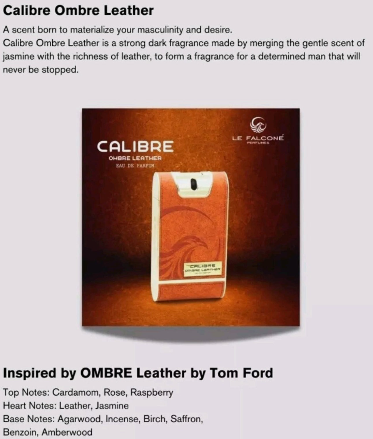 Calibre Ombre Leather Eau De Parfum For Men