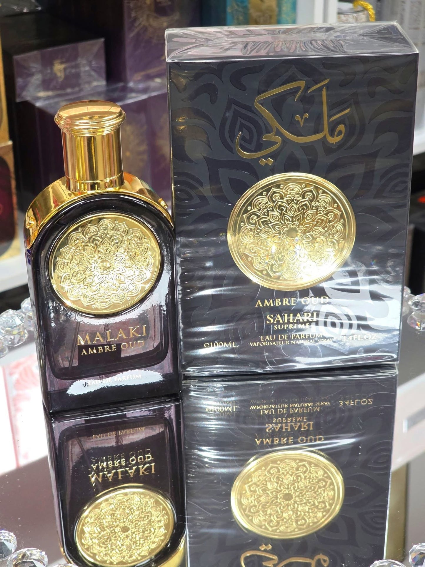Men Malaki Amber Oud By Sahari Eau De Parfum 3.4 FL OZ 100ml Spray