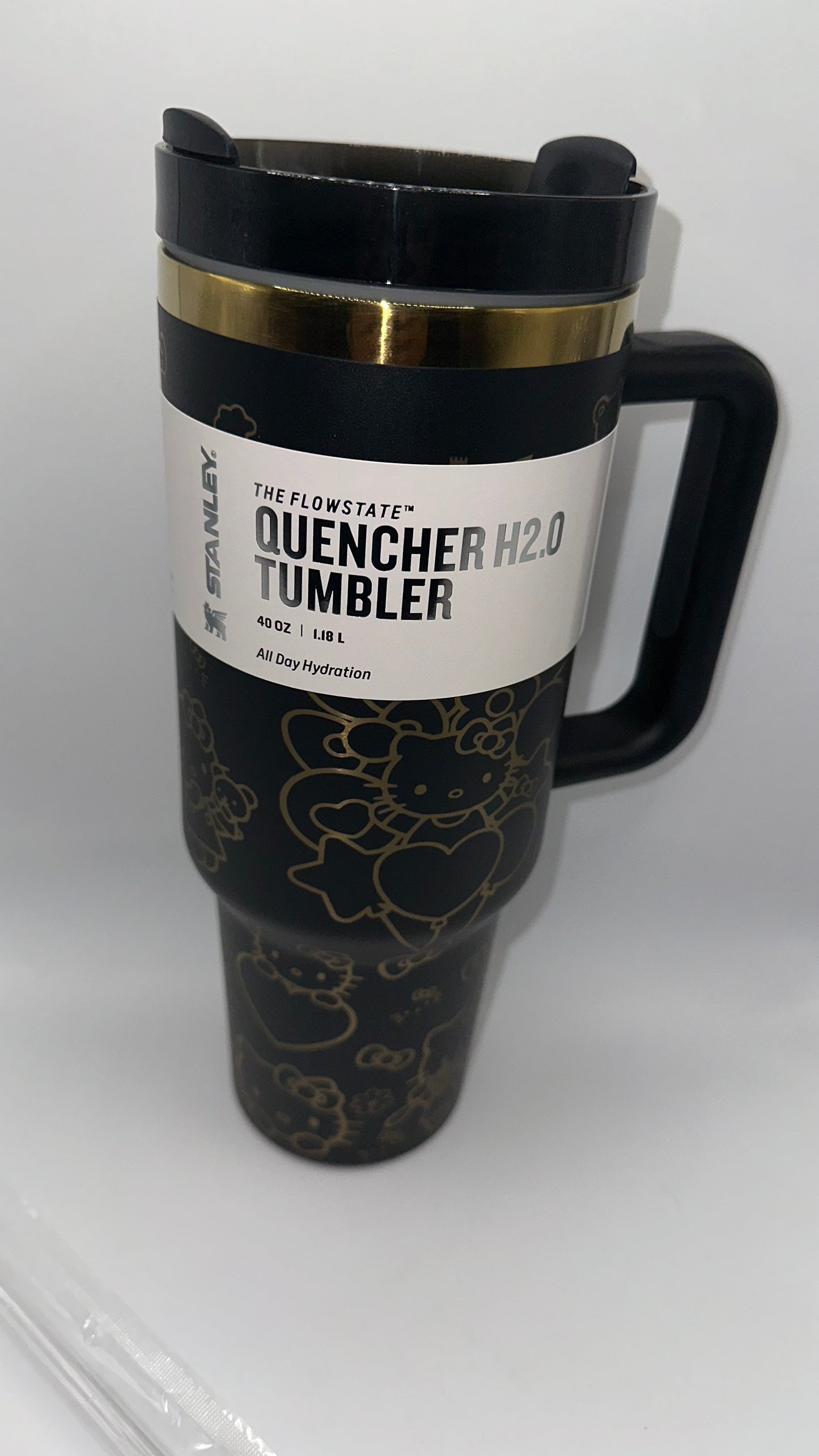 Black/Gold Hello Kitty Tumbler