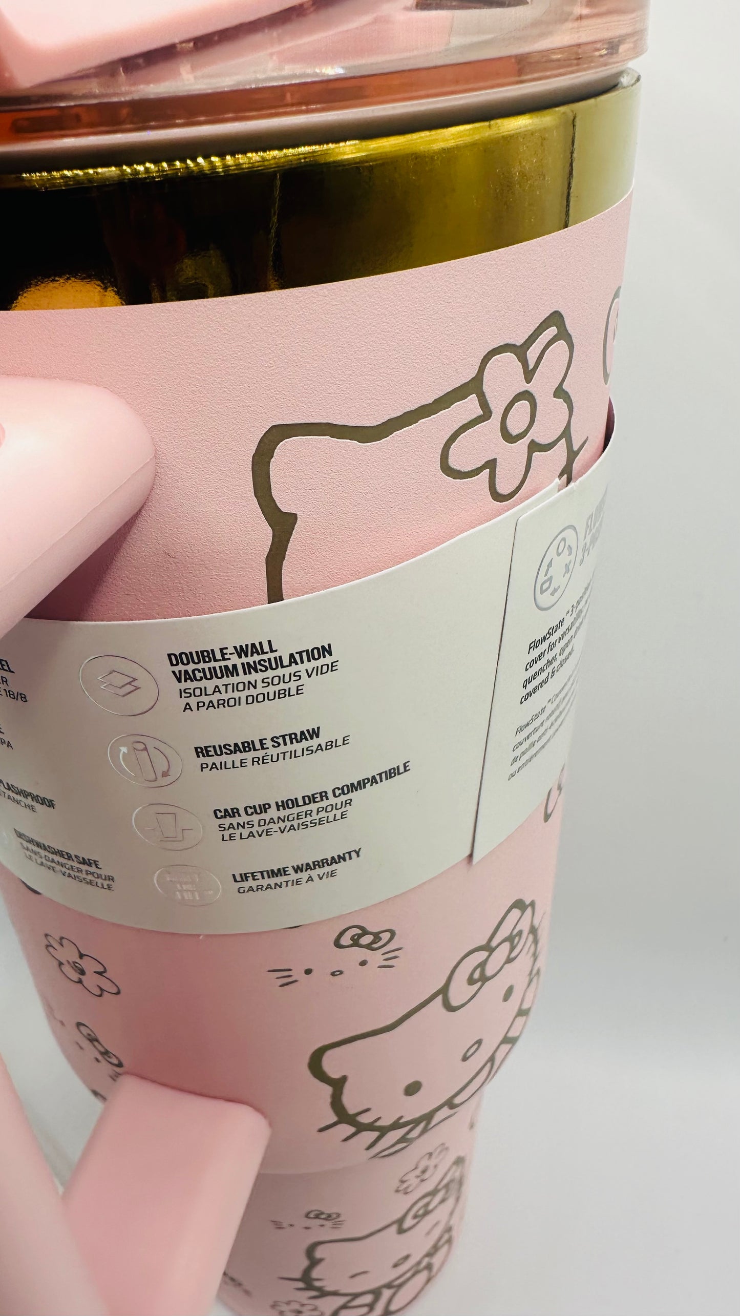 Pink/Gold Hello Kitty Tumbler
