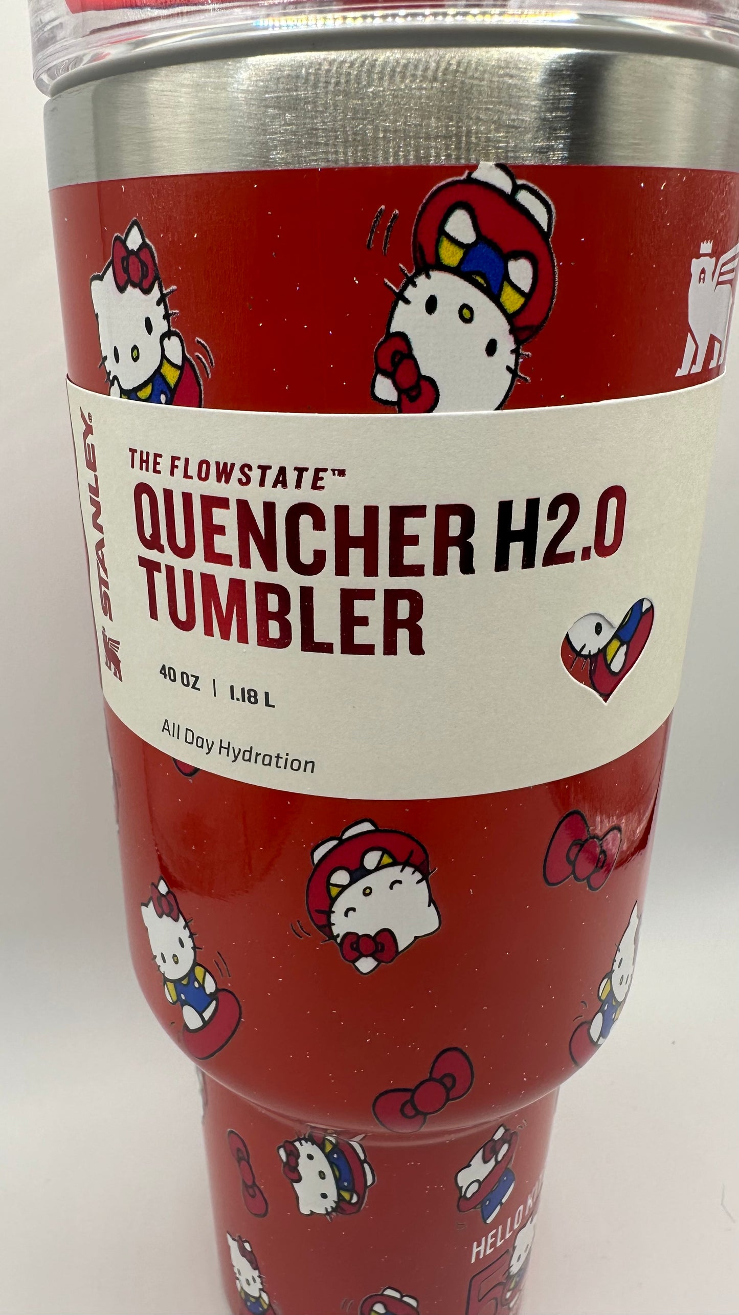 Red w/ sparkles Hello Kitty Tumber