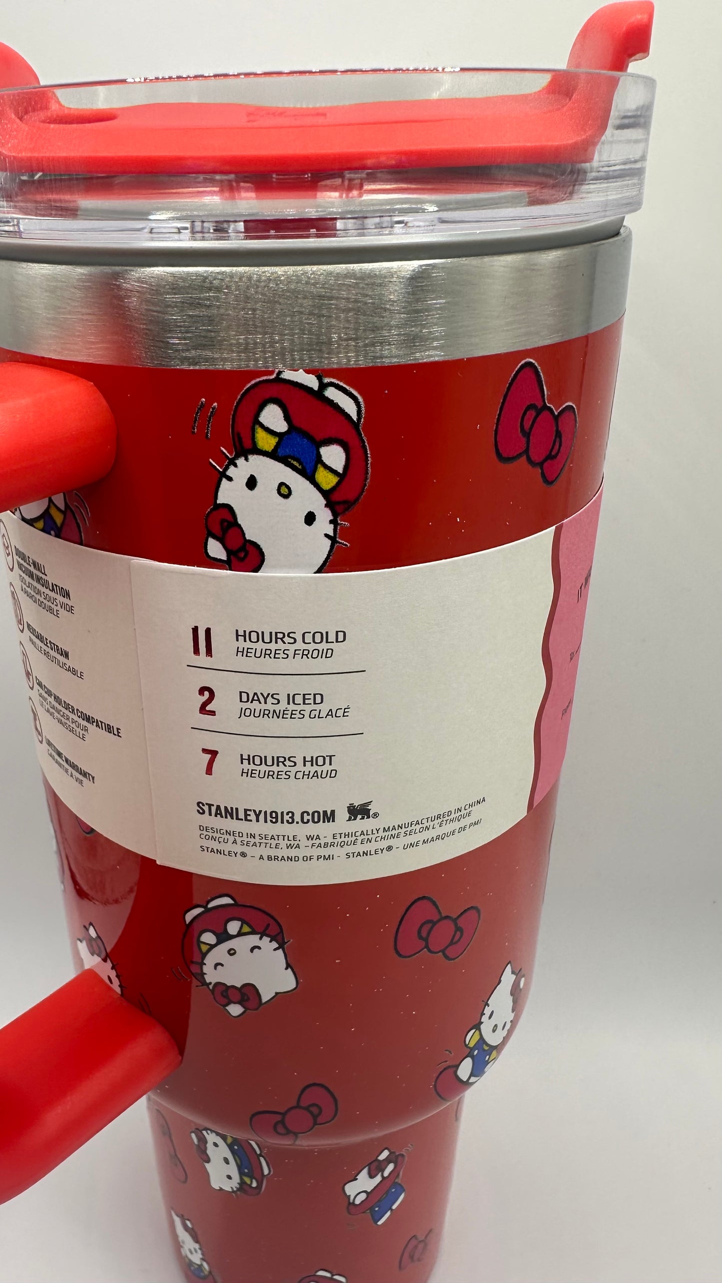 Red w/ sparkles Hello Kitty Tumber