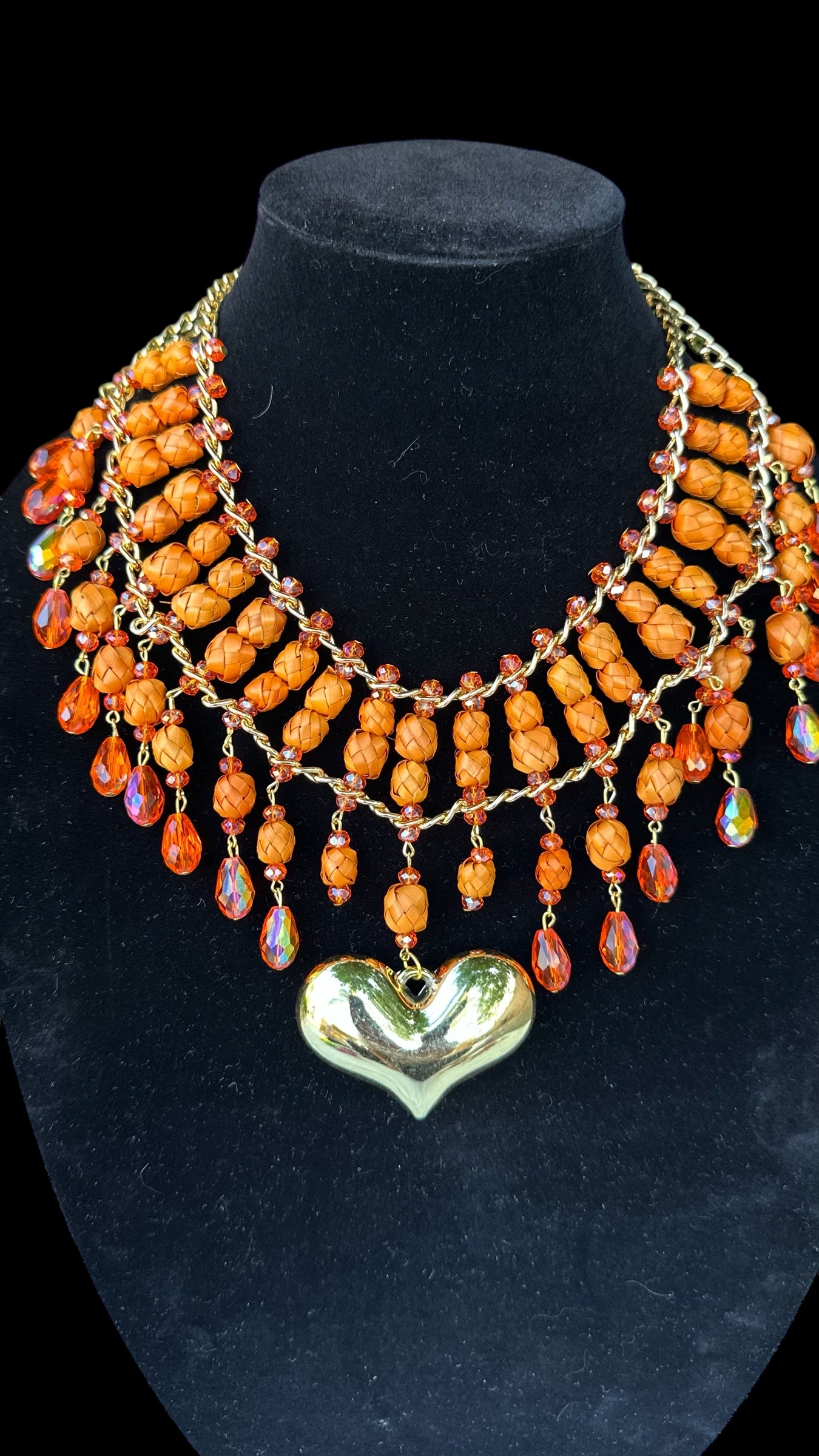 Orange Palma Necklace