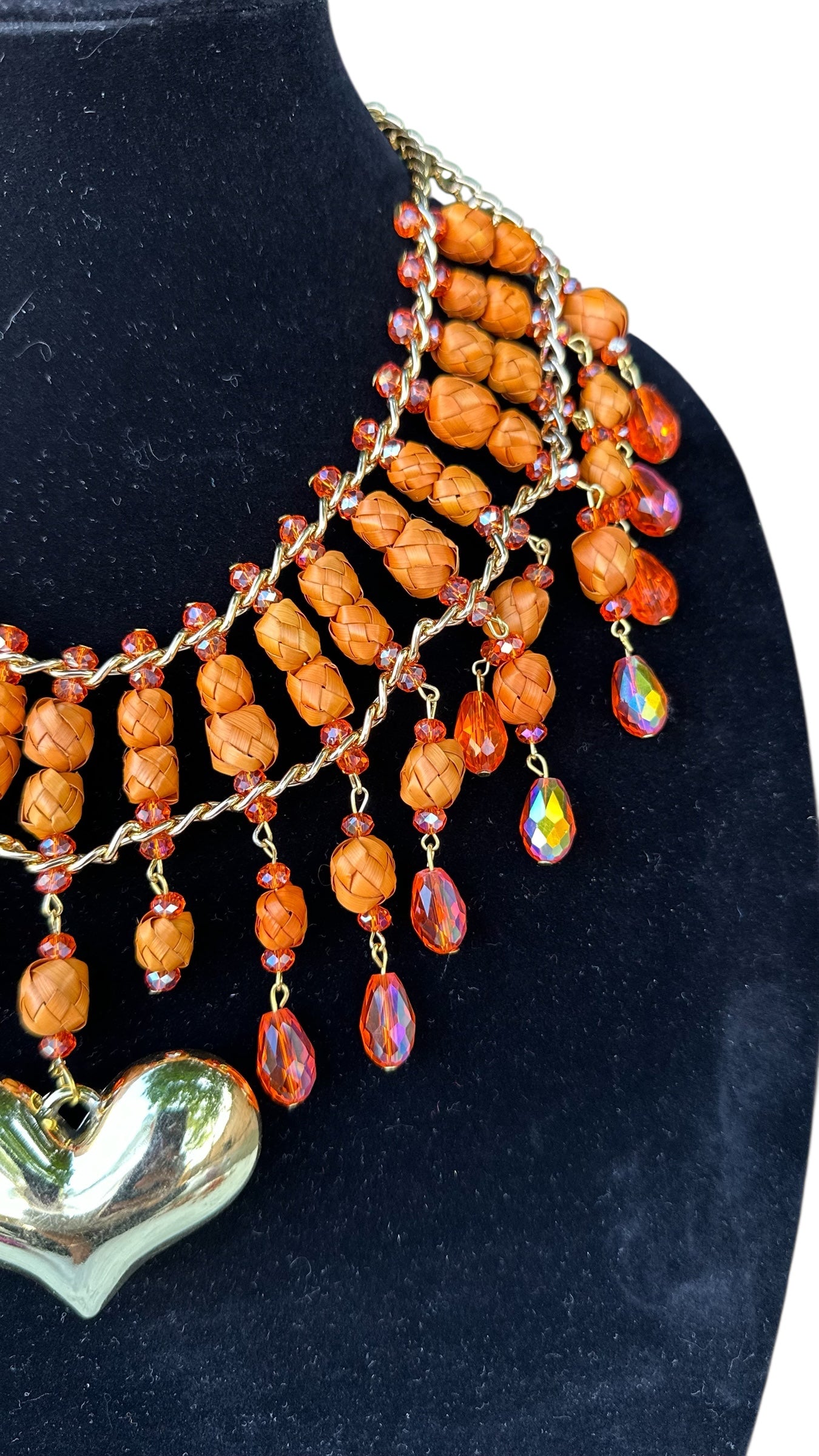 Orange Palma Necklace