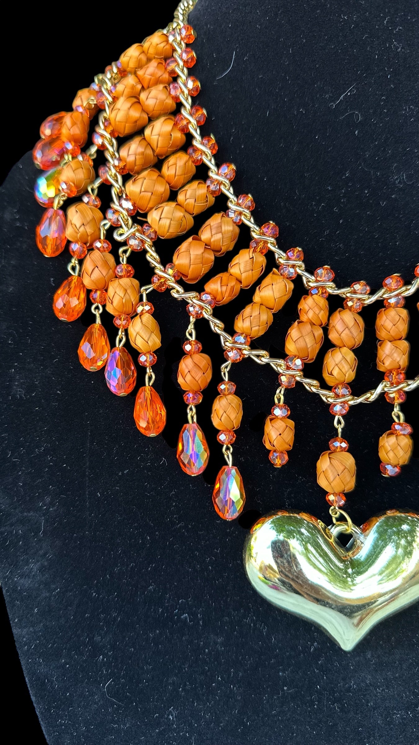 Orange Palma Necklace