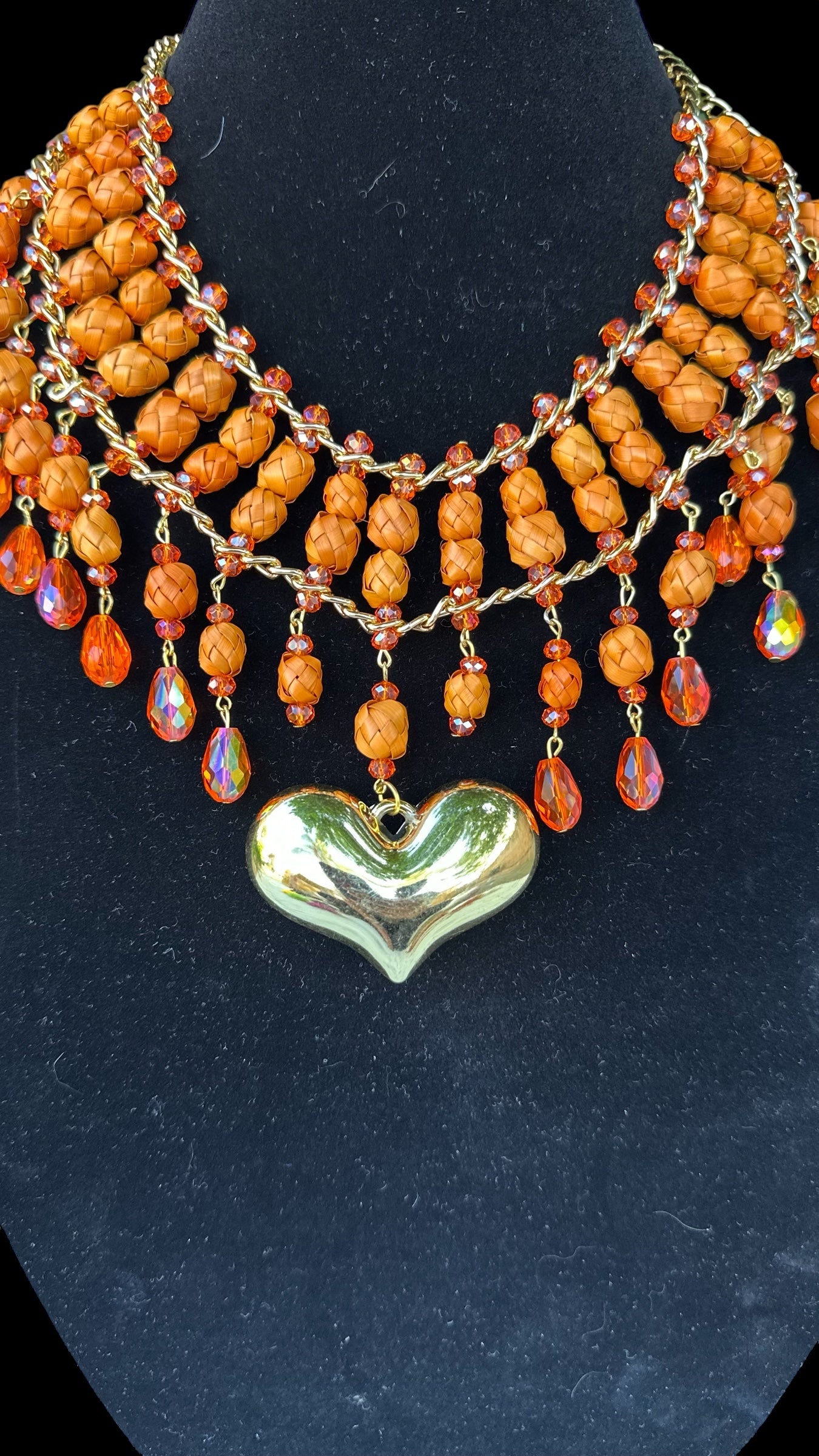 Orange Palma Necklace