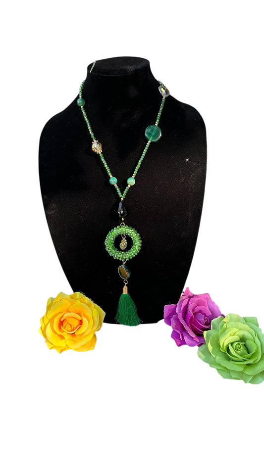 Green Long Necklace