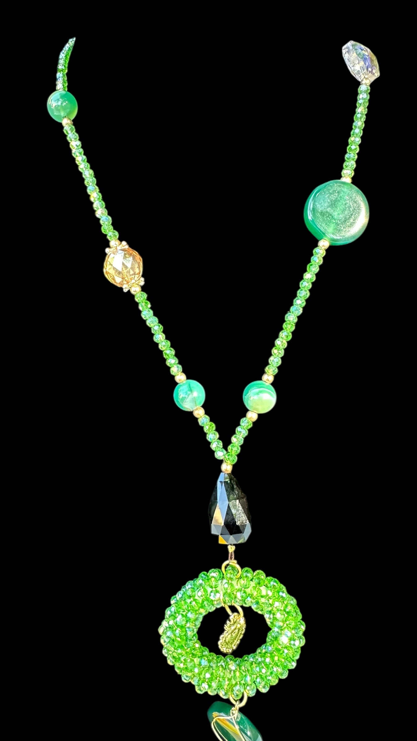 Green Long Necklace