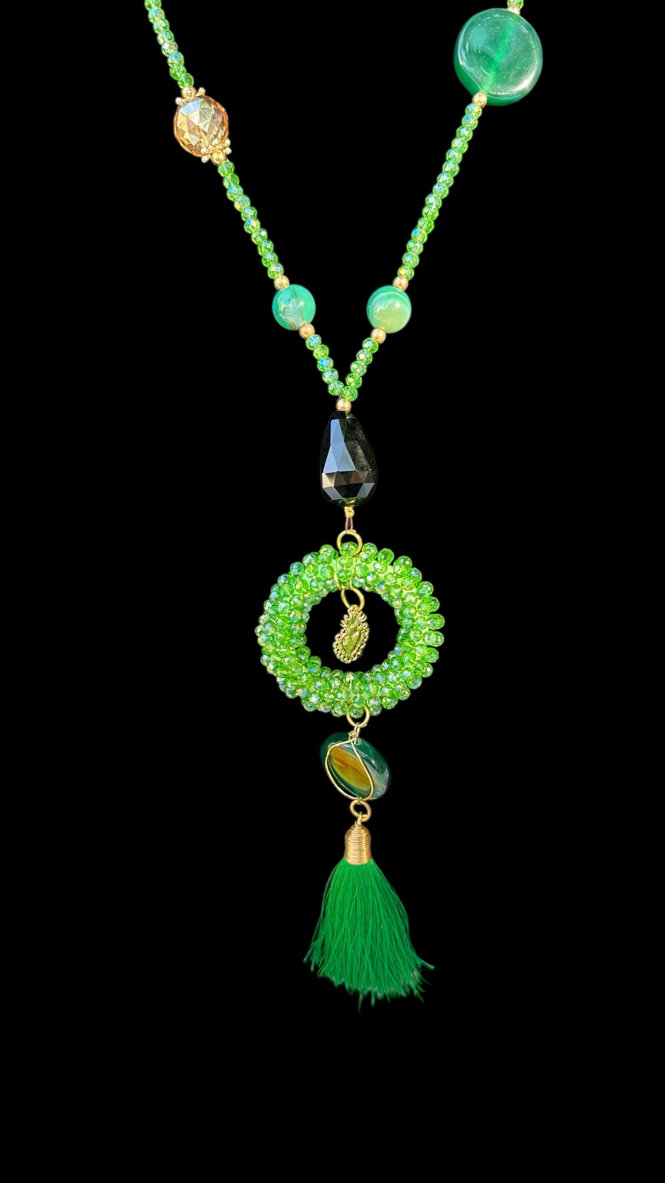 Green Long Necklace