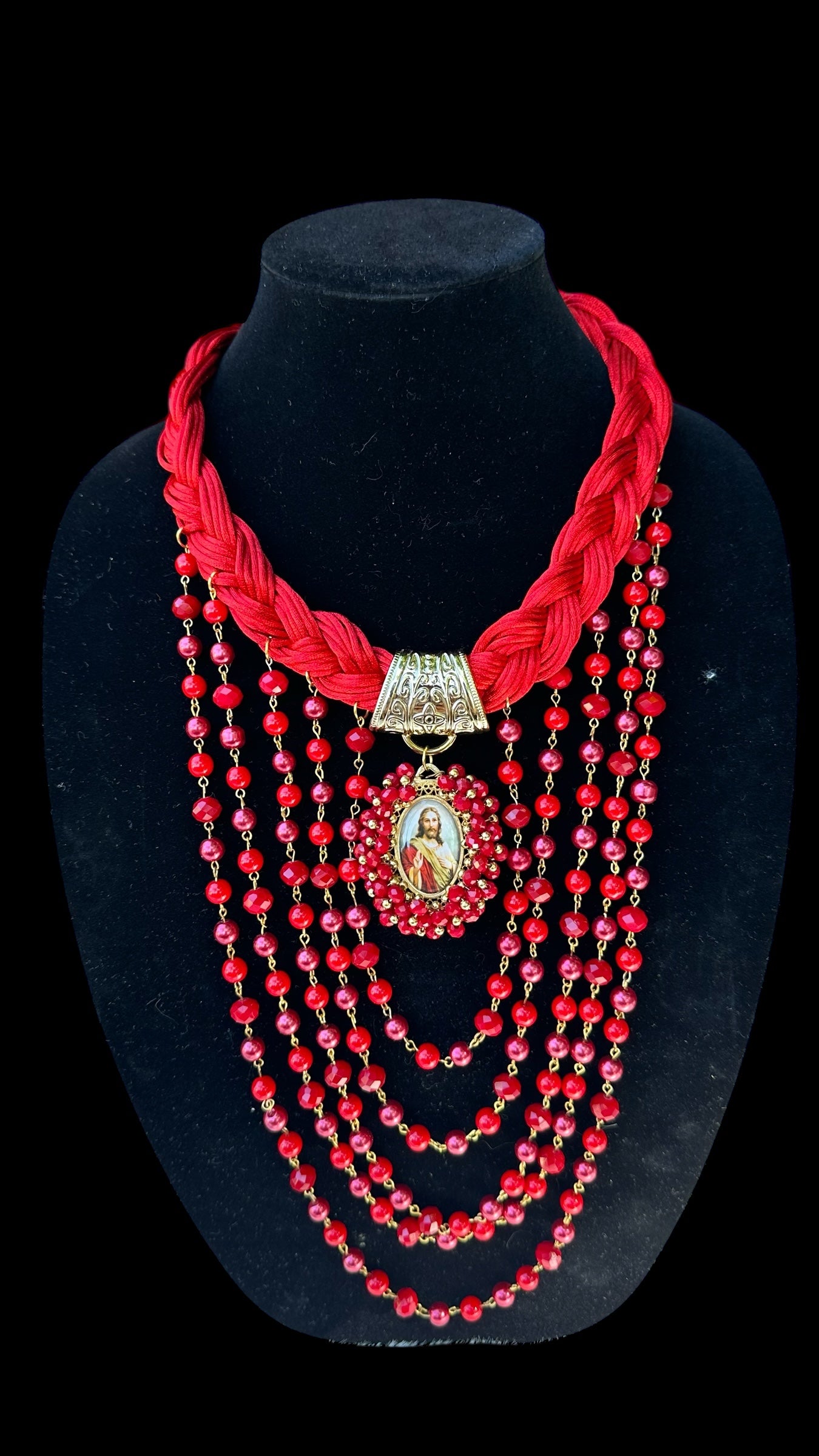 Virgencita/Sagrado Corazon Necklace