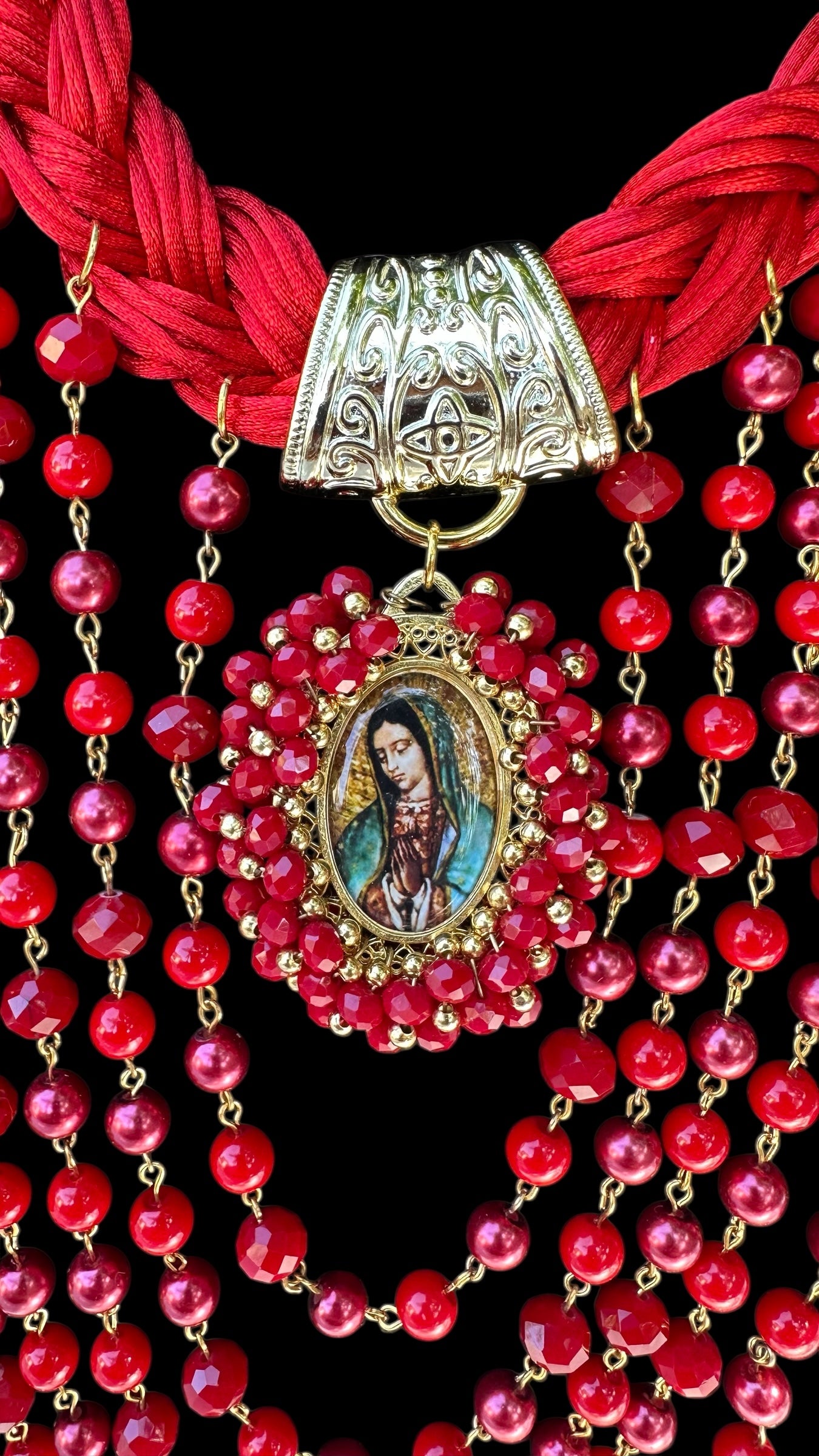 Virgencita/Sagrado Corazon Necklace