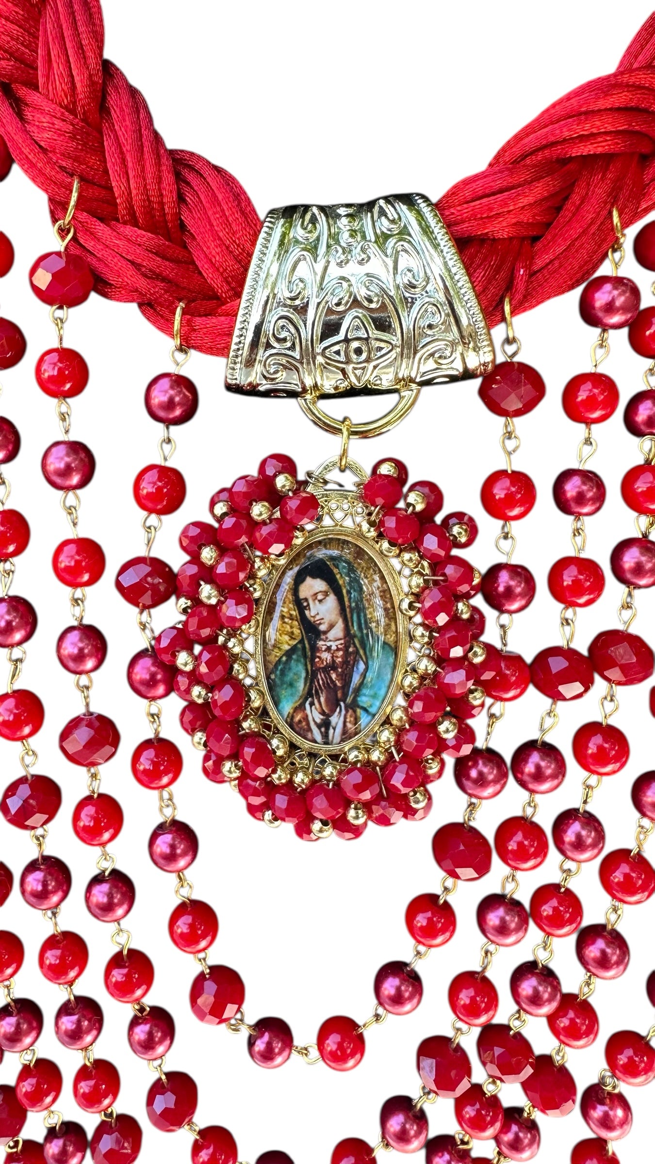 Virgencita/Sagrado Corazon Necklace