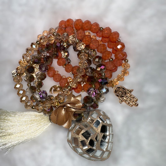 Semanario corazon vitral bracelet