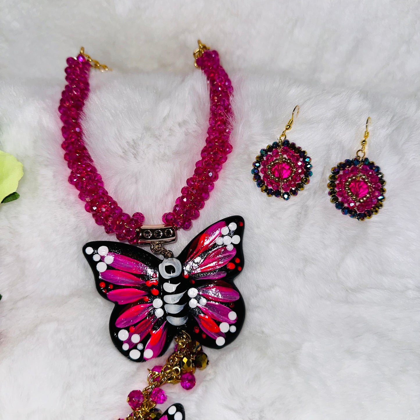 Monarca butterfly Necklace set