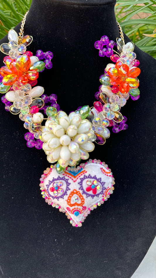Pillow Heart Necklace