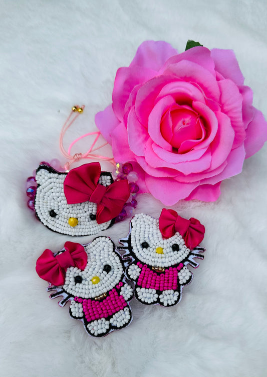 Pink Bow Hello Kitty Set
