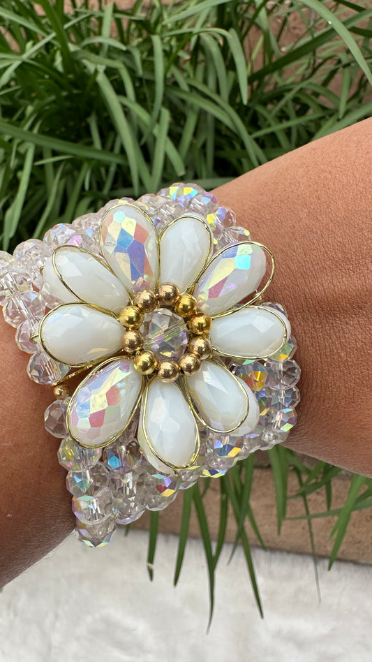White Flower Bracelet