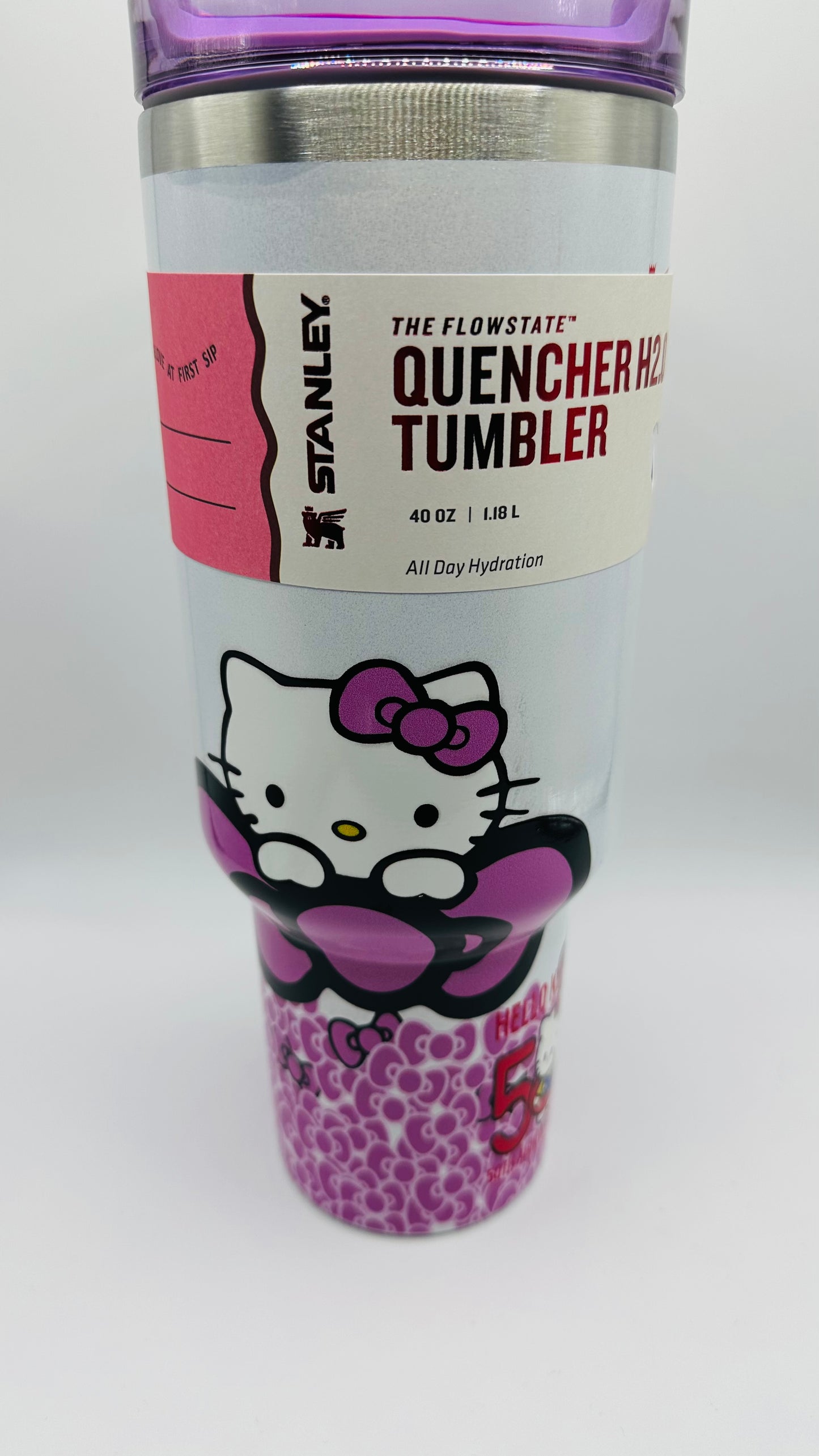 Purple/White Chrome Hello Kitty Tumbler