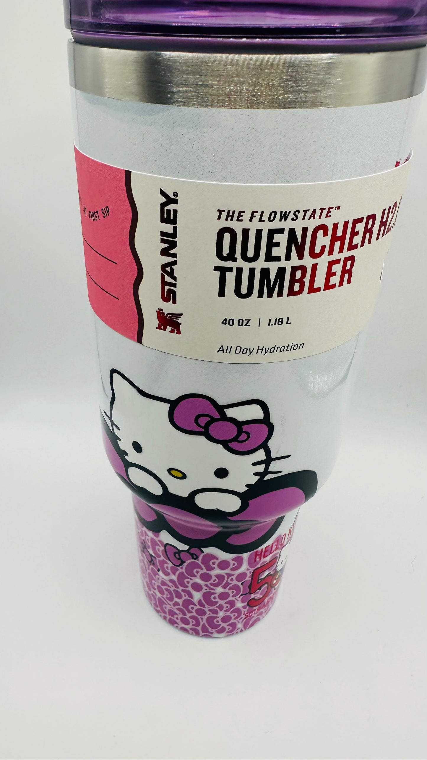 Purple/White Chrome Hello Kitty Tumbler
