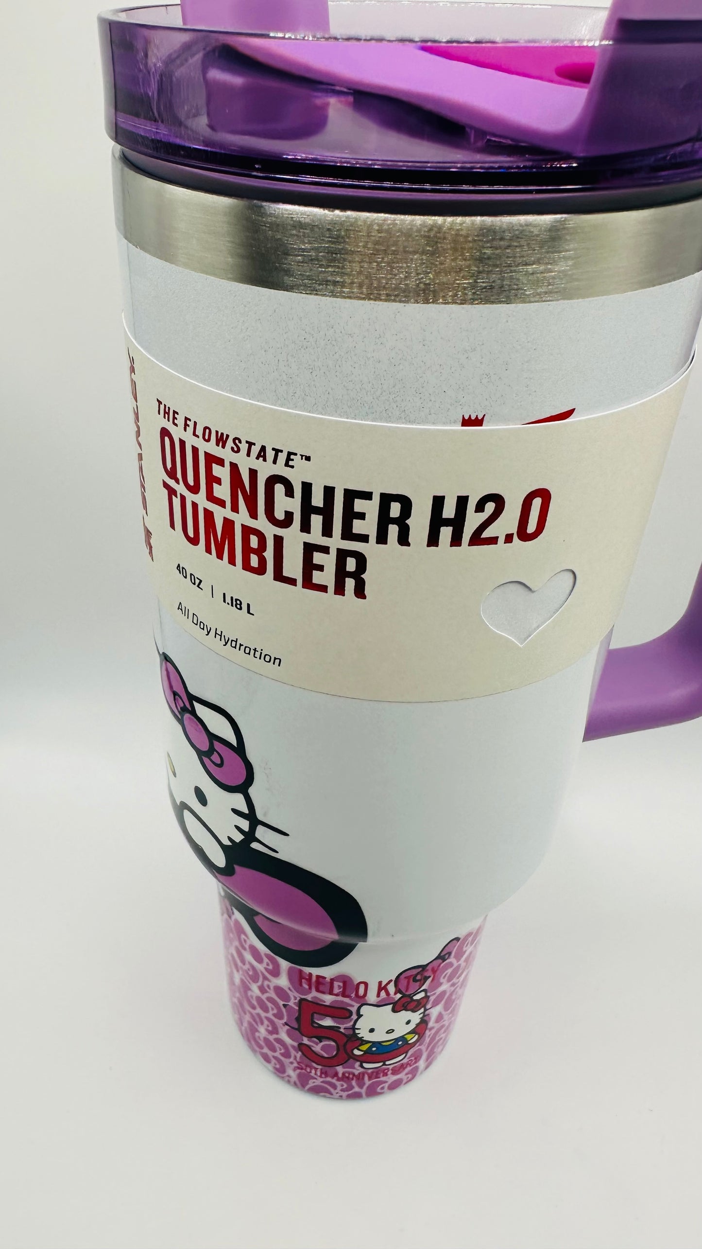 Purple/White Chrome Hello Kitty Tumbler