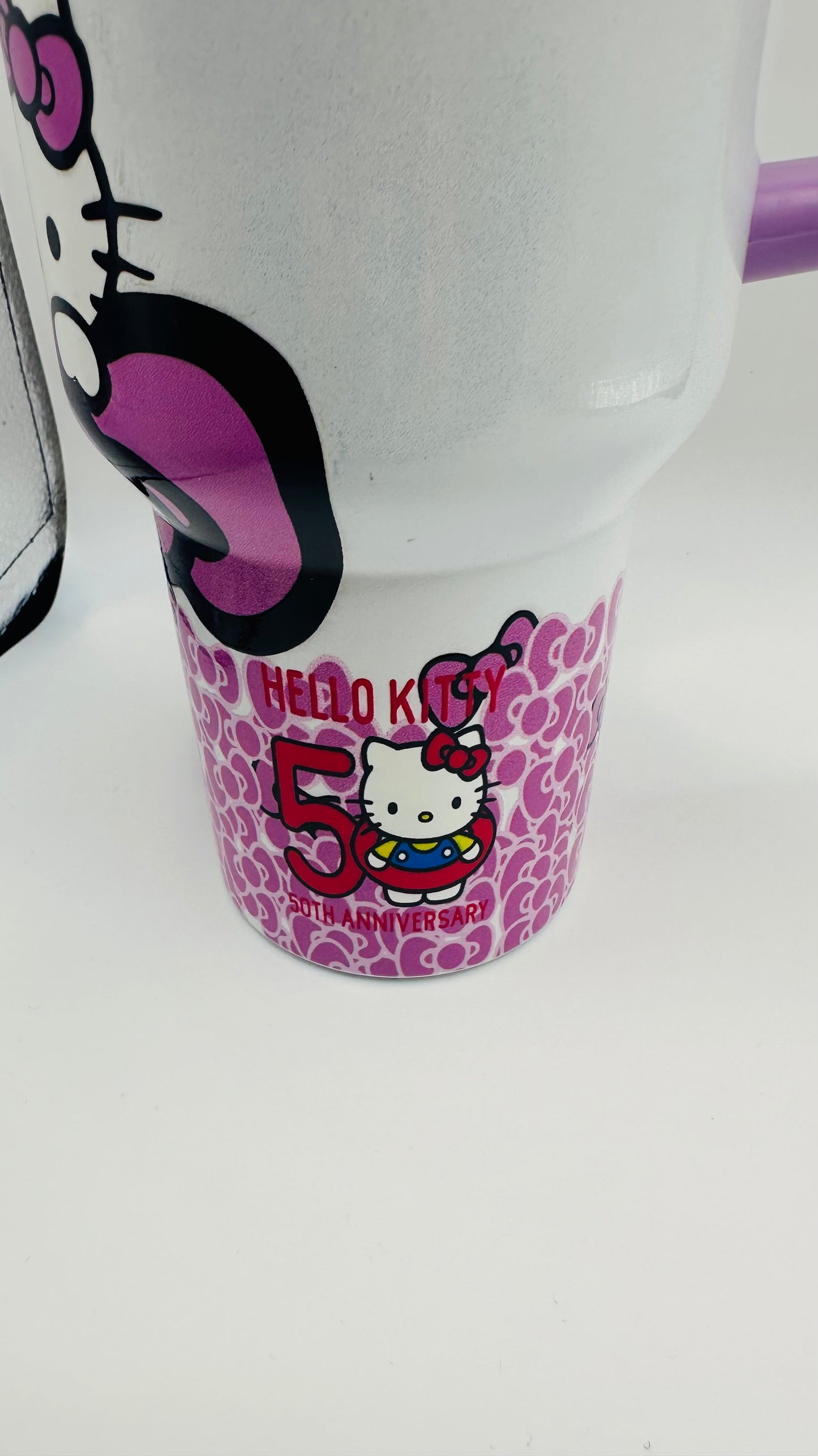 Purple/White Chrome Hello Kitty Tumbler