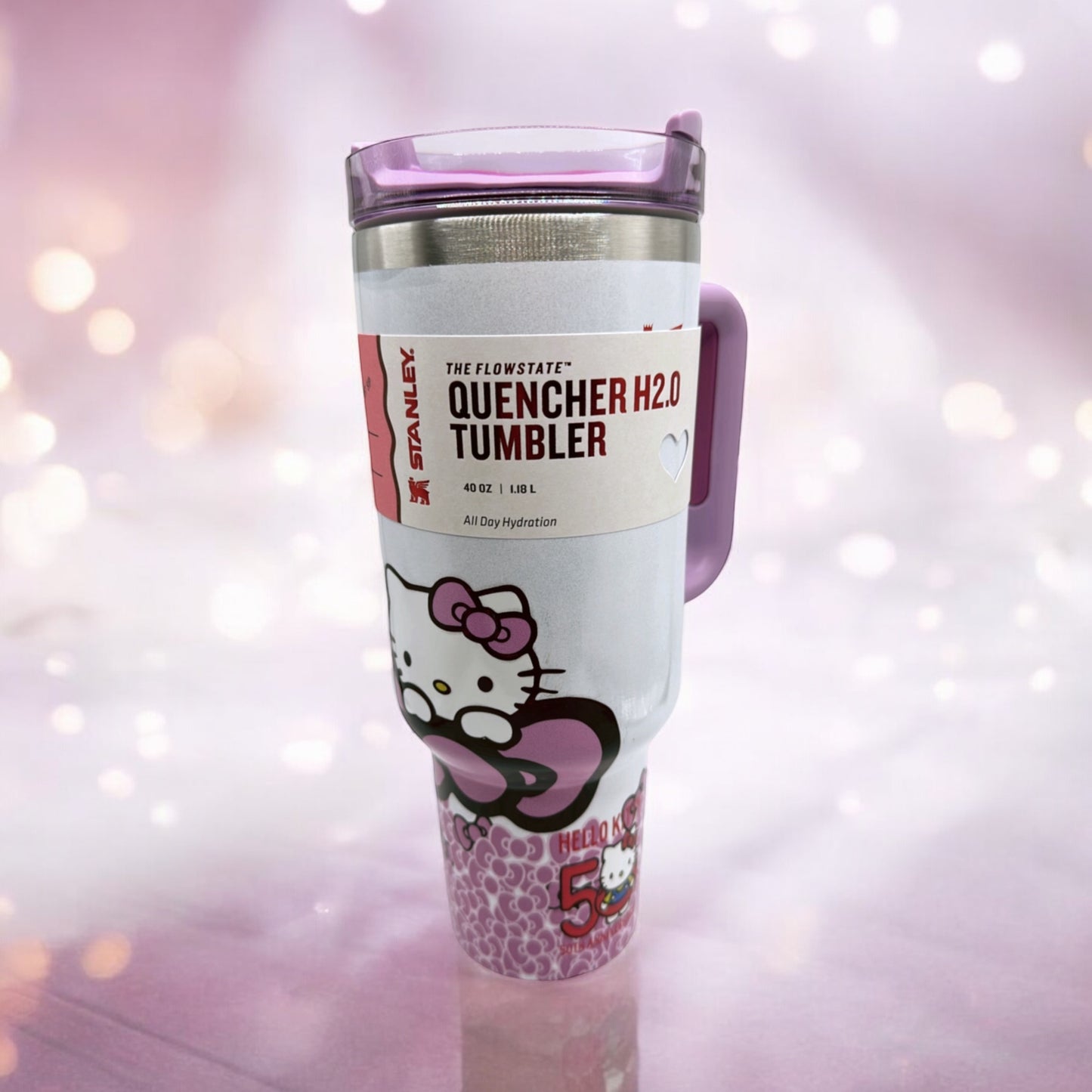 Purple/White Chrome Hello Kitty Tumbler