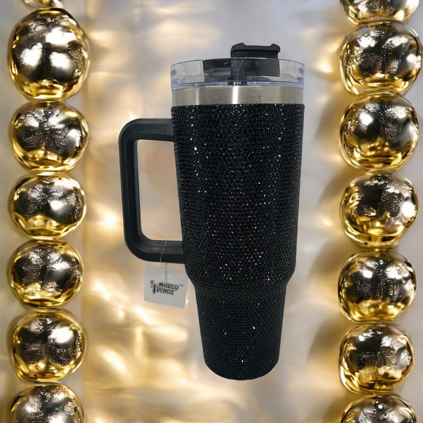 Black Rhinestones Tumbler