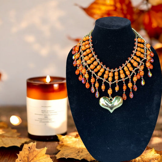 Orange Palma Necklace