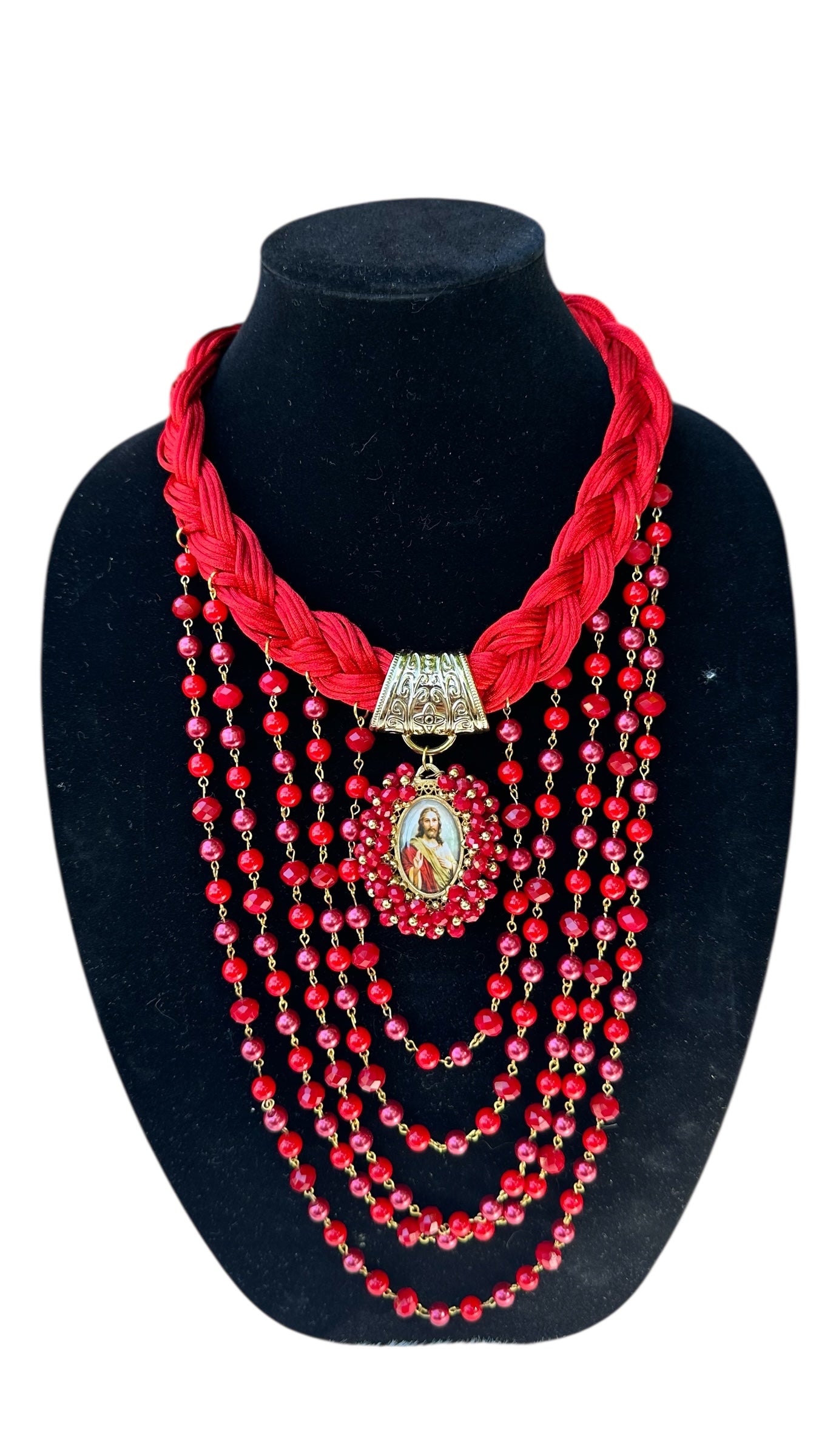 Virgencita/Sagrado Corazon Necklace
