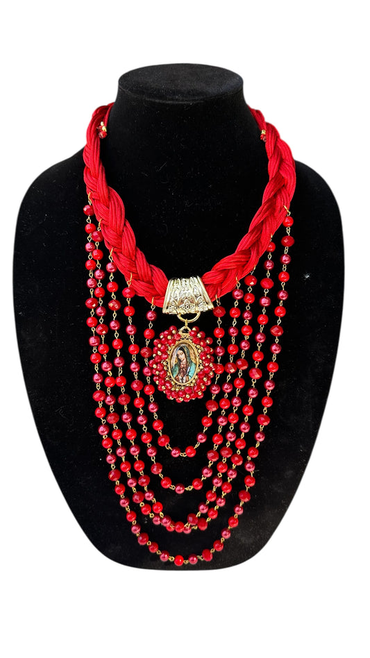Virgencita/Sagrado Corazon Necklace