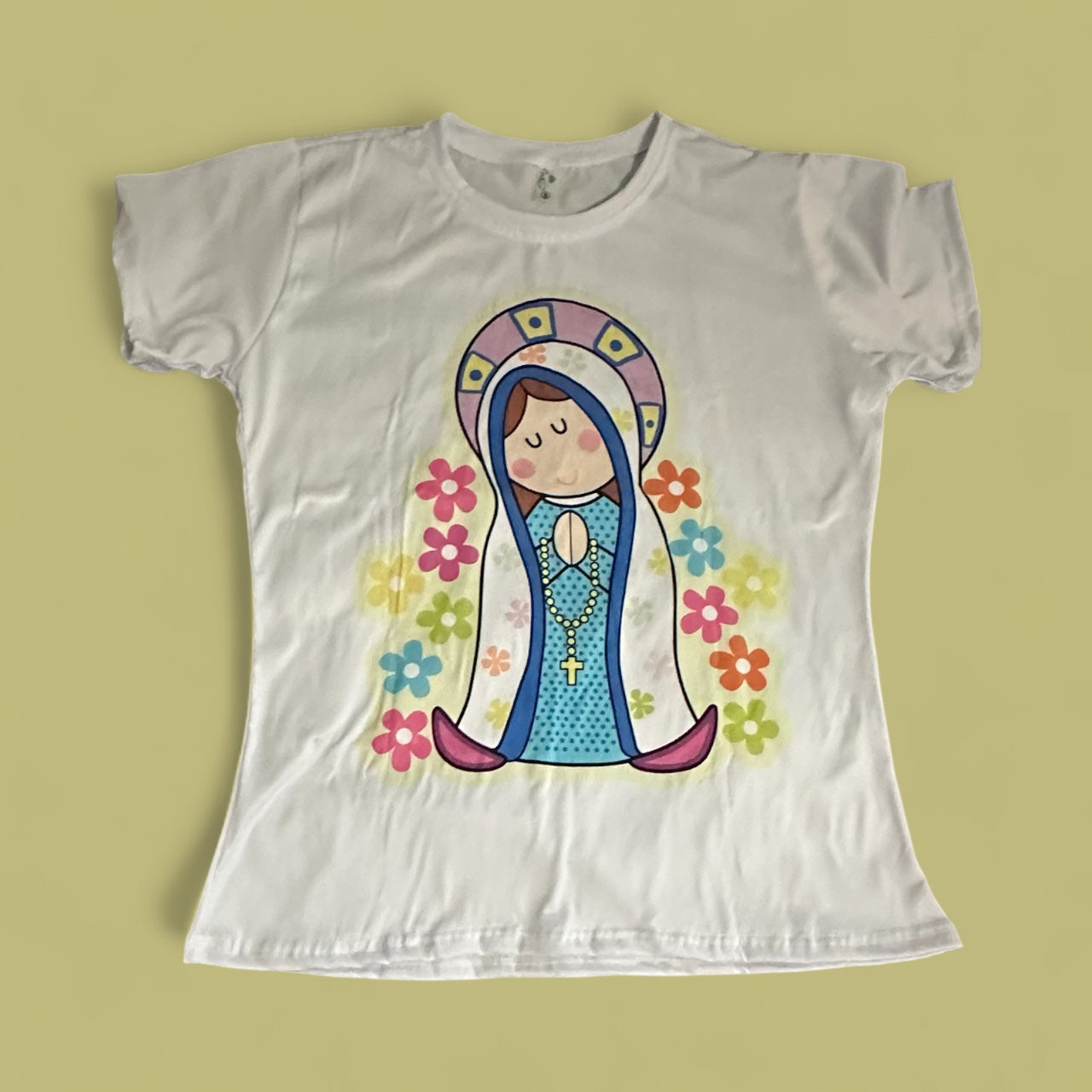 Virgencita y Flores Pijama